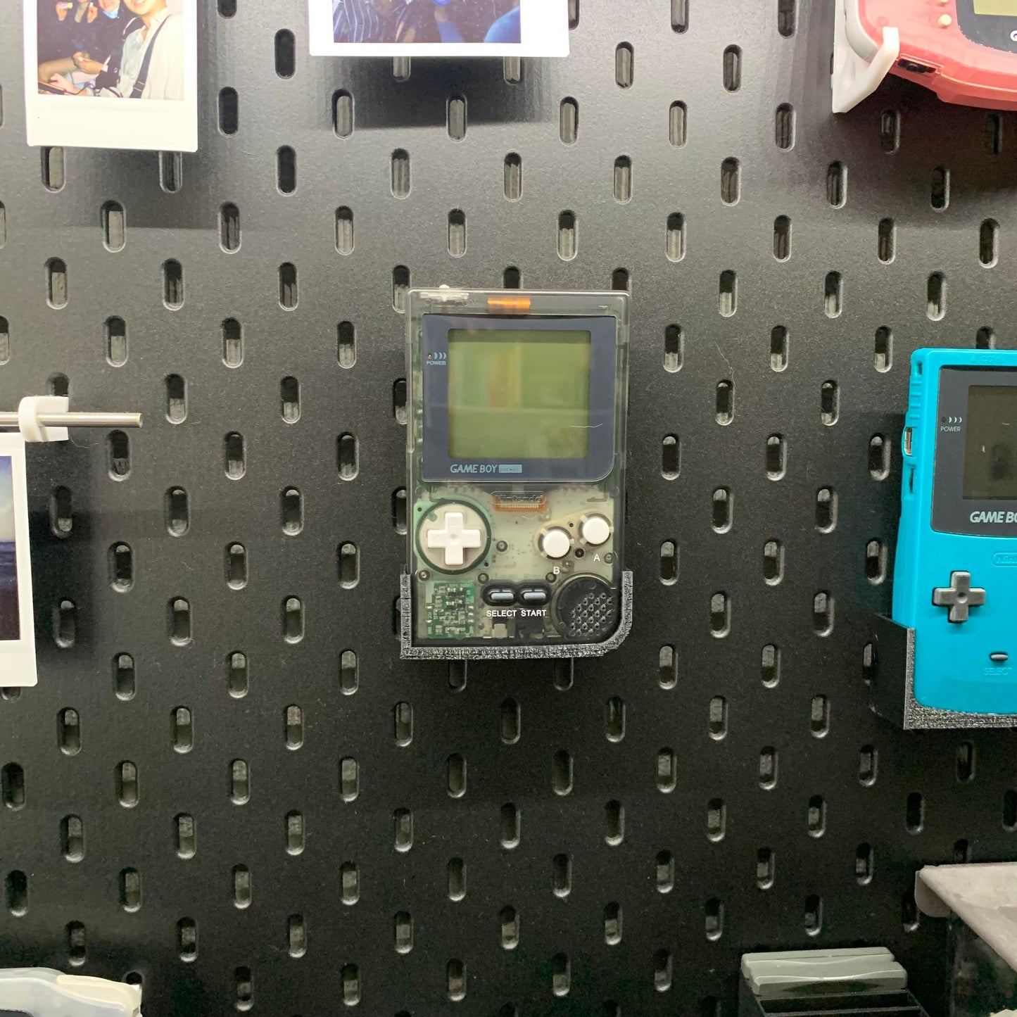 IKEA SKADIS Game Boy Pocket Mount | Senac LLC | Accessory Mount Pegboard Collecting Pokemon Vintage Retro Game Display Stand Classic