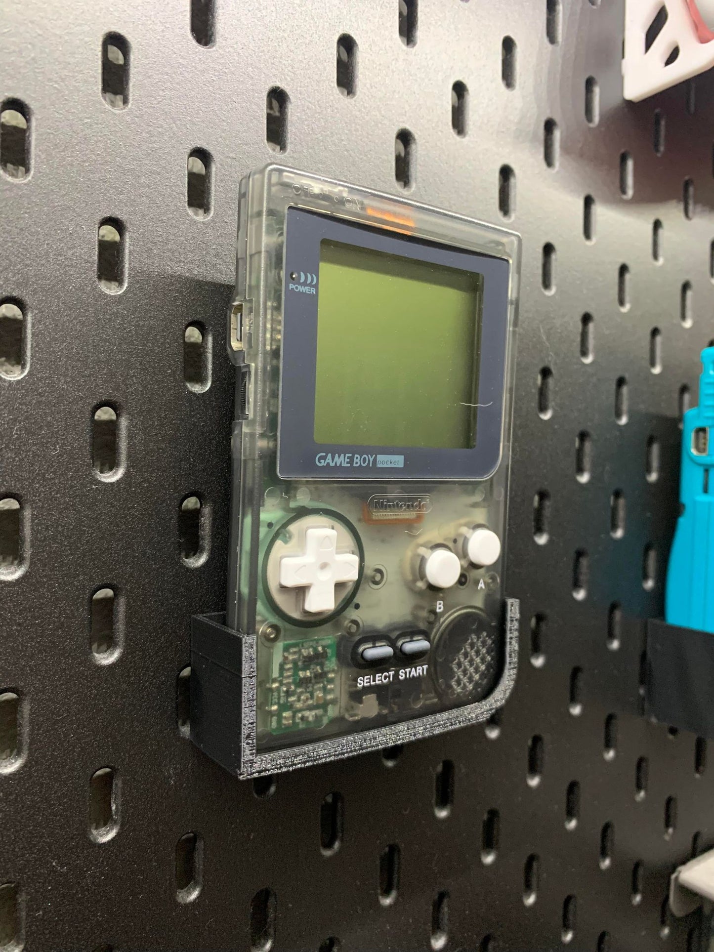 IKEA SKADIS Game Boy Pocket Mount | Senac LLC | Accessory Mount Pegboard Collecting Pokemon Vintage Retro Game Display Stand Classic