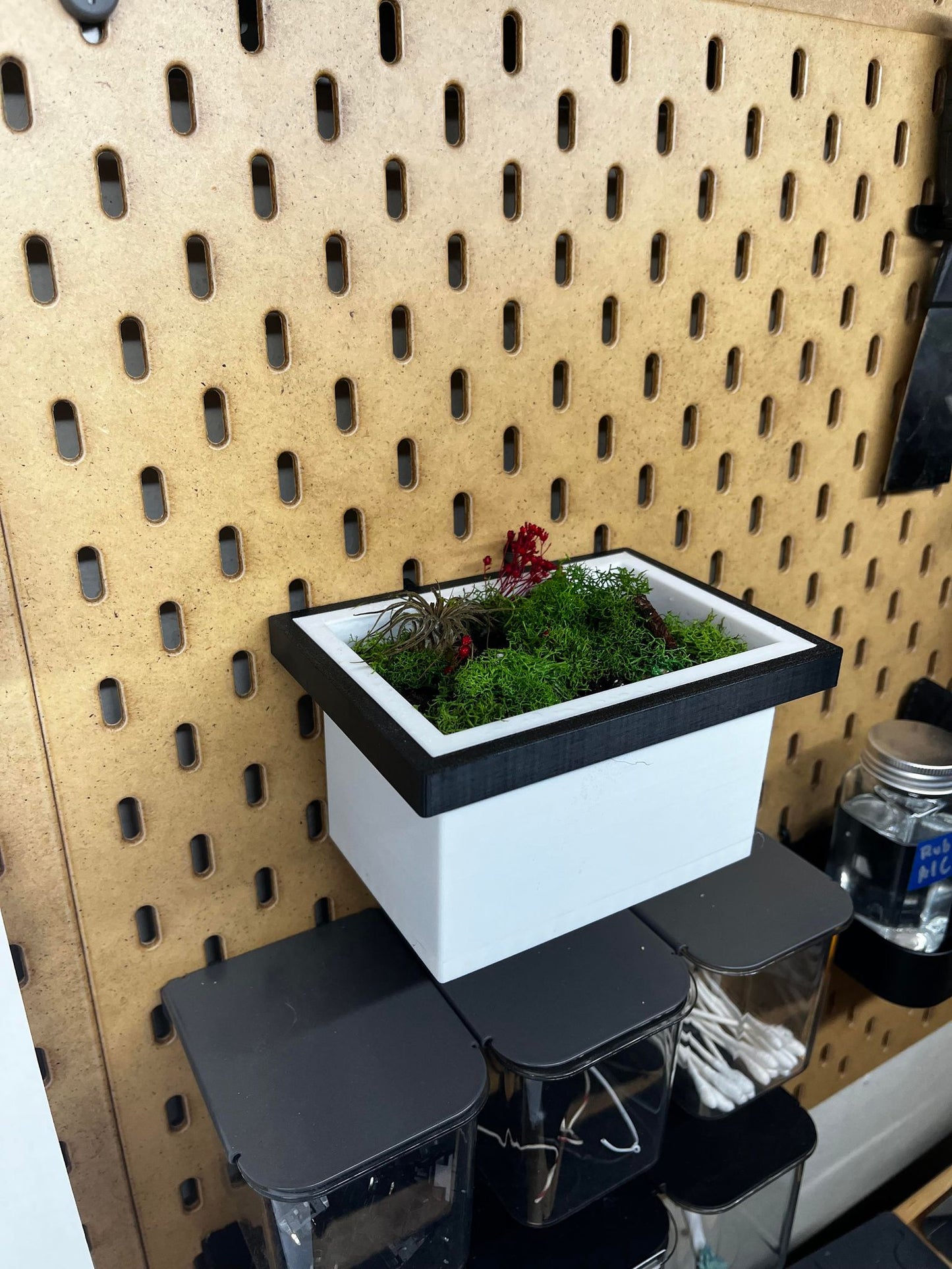 IKEA SKADIS Planter Box | Senac LLC | Accessory Mount Pegboard Plants  Display Stand