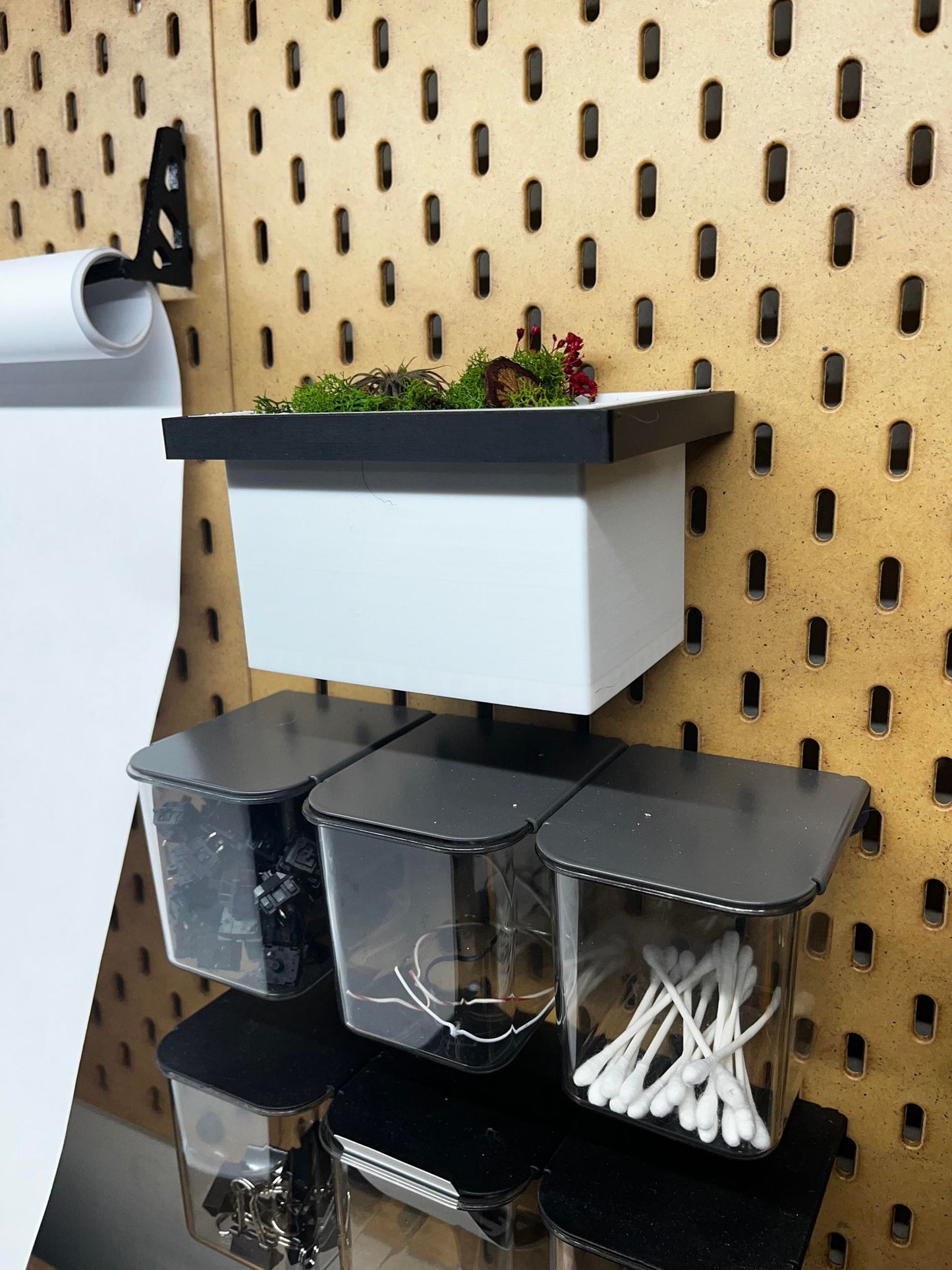 IKEA SKADIS Planter Box | Senac LLC | Accessory Mount Pegboard Plants  Display Stand