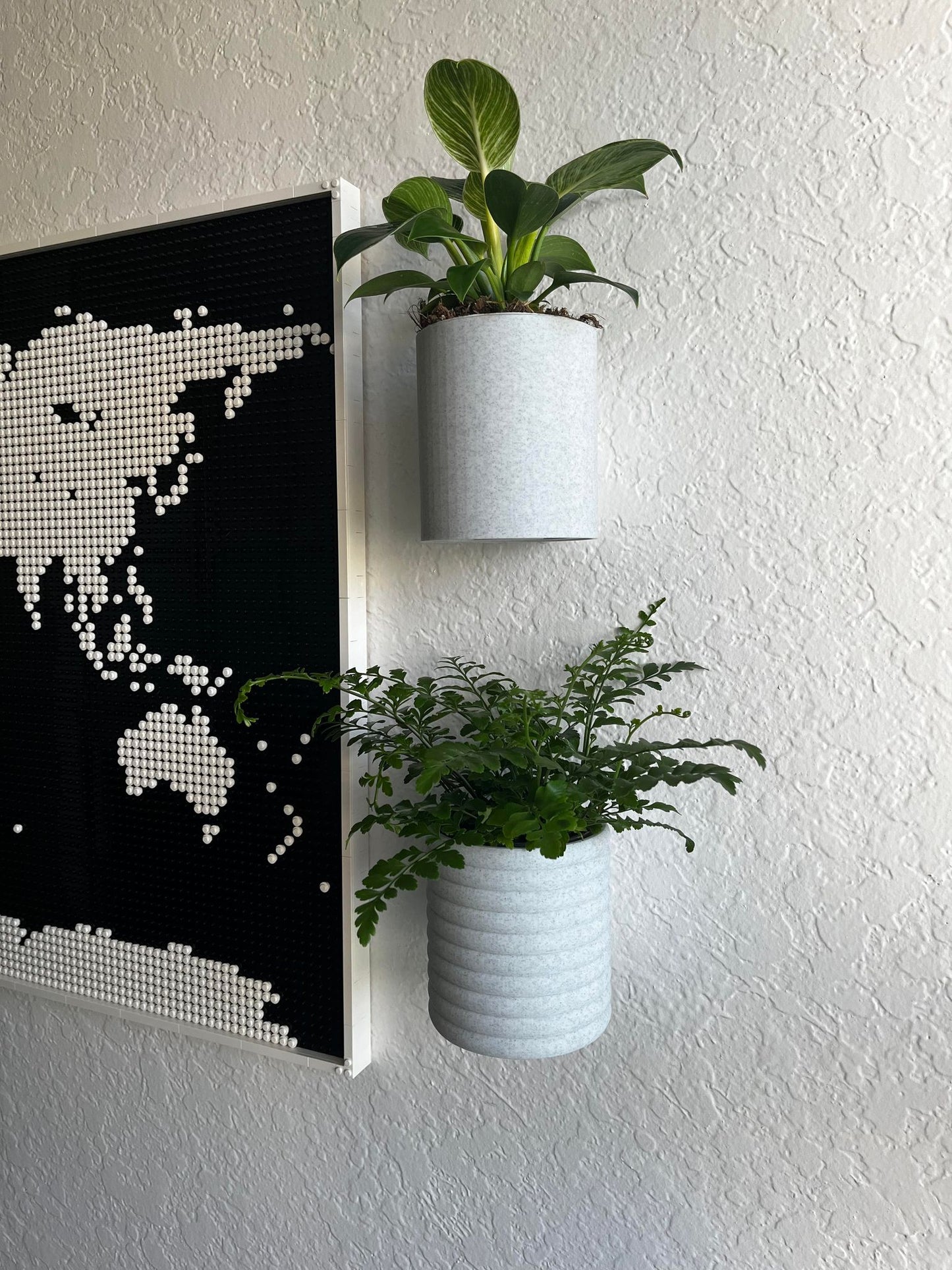 Wall Mounted Planter - NO DRILLING - Planter Stand, Potted Plant Wall, Decorative Indoor Wall Plant Holder, 3D Printed Wall Planter, Houseplant Wall Display Ideas - 4 Inches