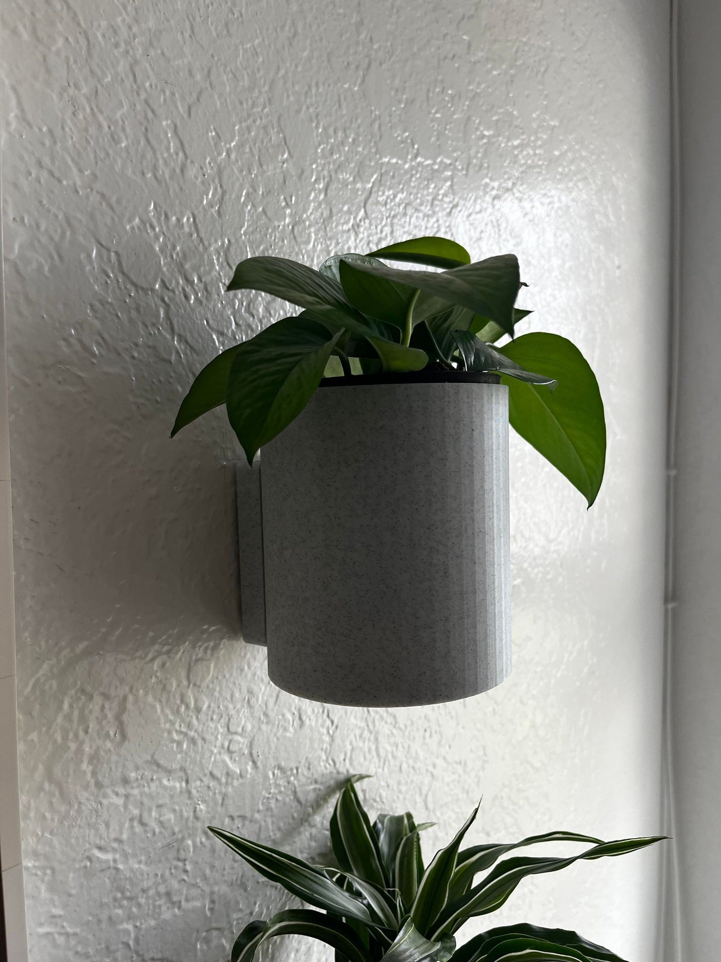 Wall Mounted Planter - NO DRILLING - Planter Stand, Potted Plant Wall, Decorative Indoor Wall Plant Holder, 3D Printed Wall Planter, Houseplant Wall Display Ideas - 4 Inches