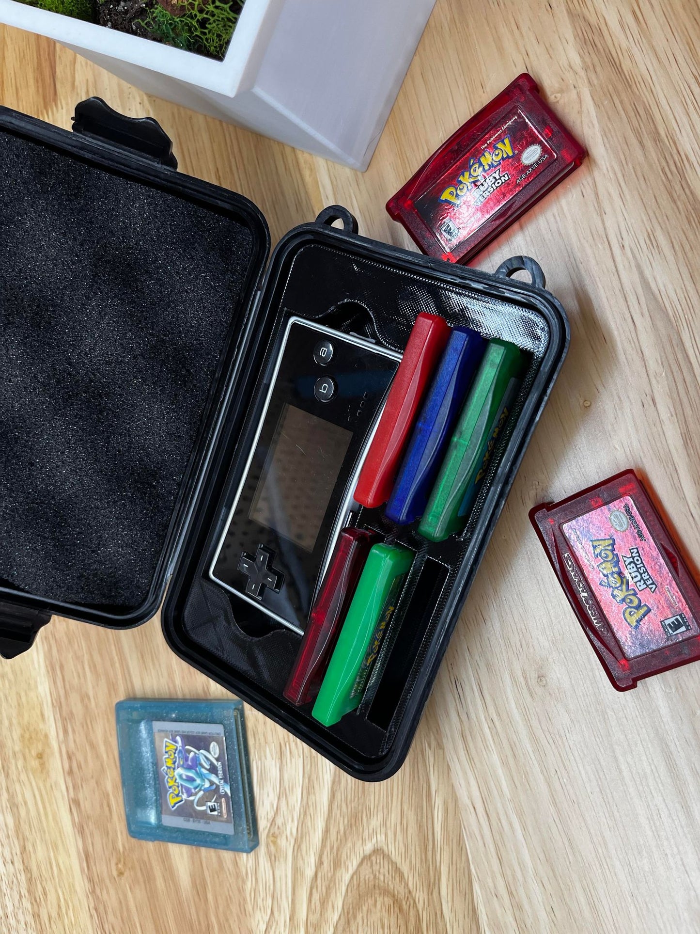 Protective Carrying Case for Gameboy Micro | SENAC LLC | Holds 7 games Protection Travel Durable Storage Solution