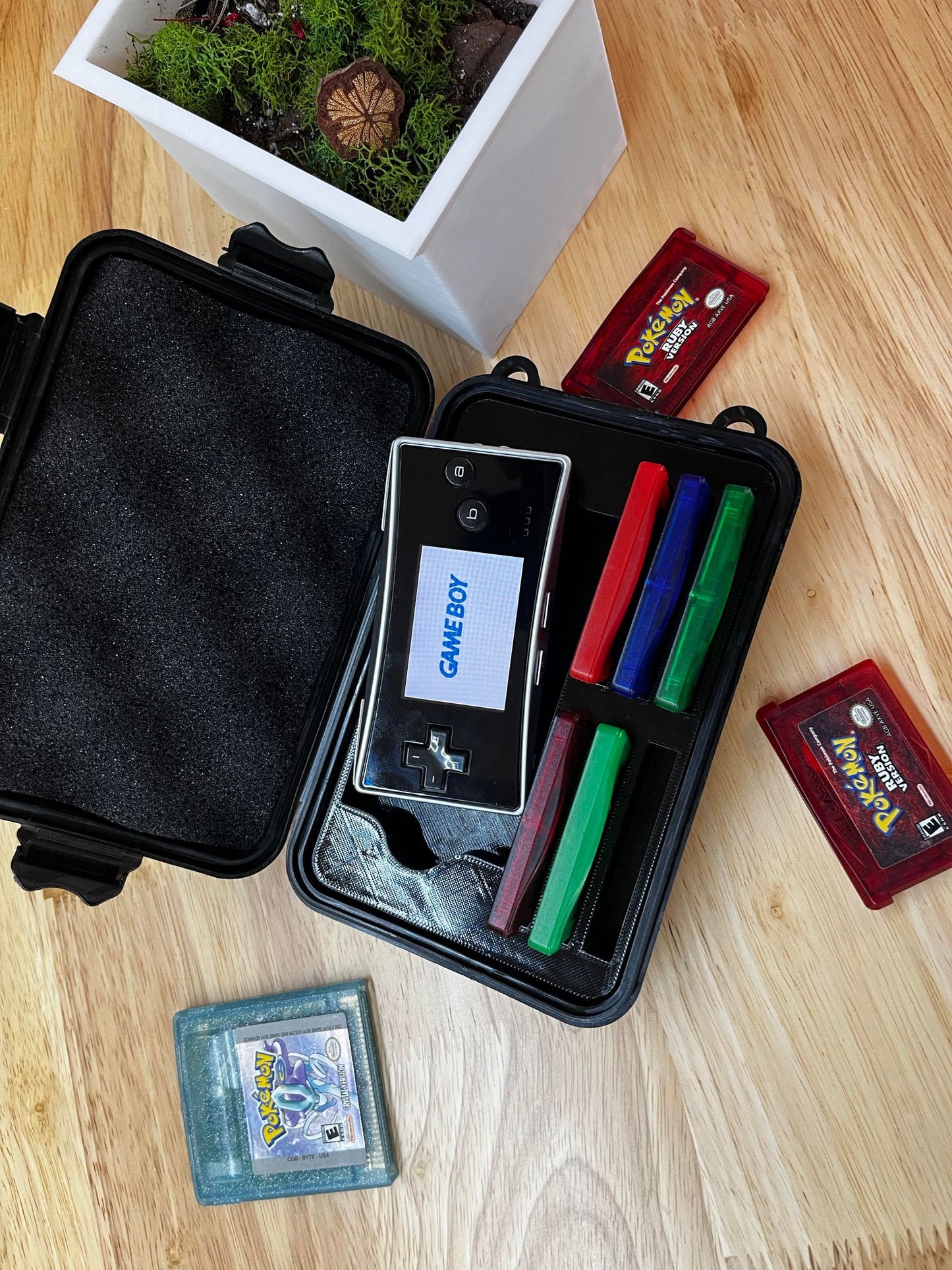 Protective Carrying Case for Gameboy Micro | SENAC LLC | Holds 7 games Protection Travel Durable Storage Solution