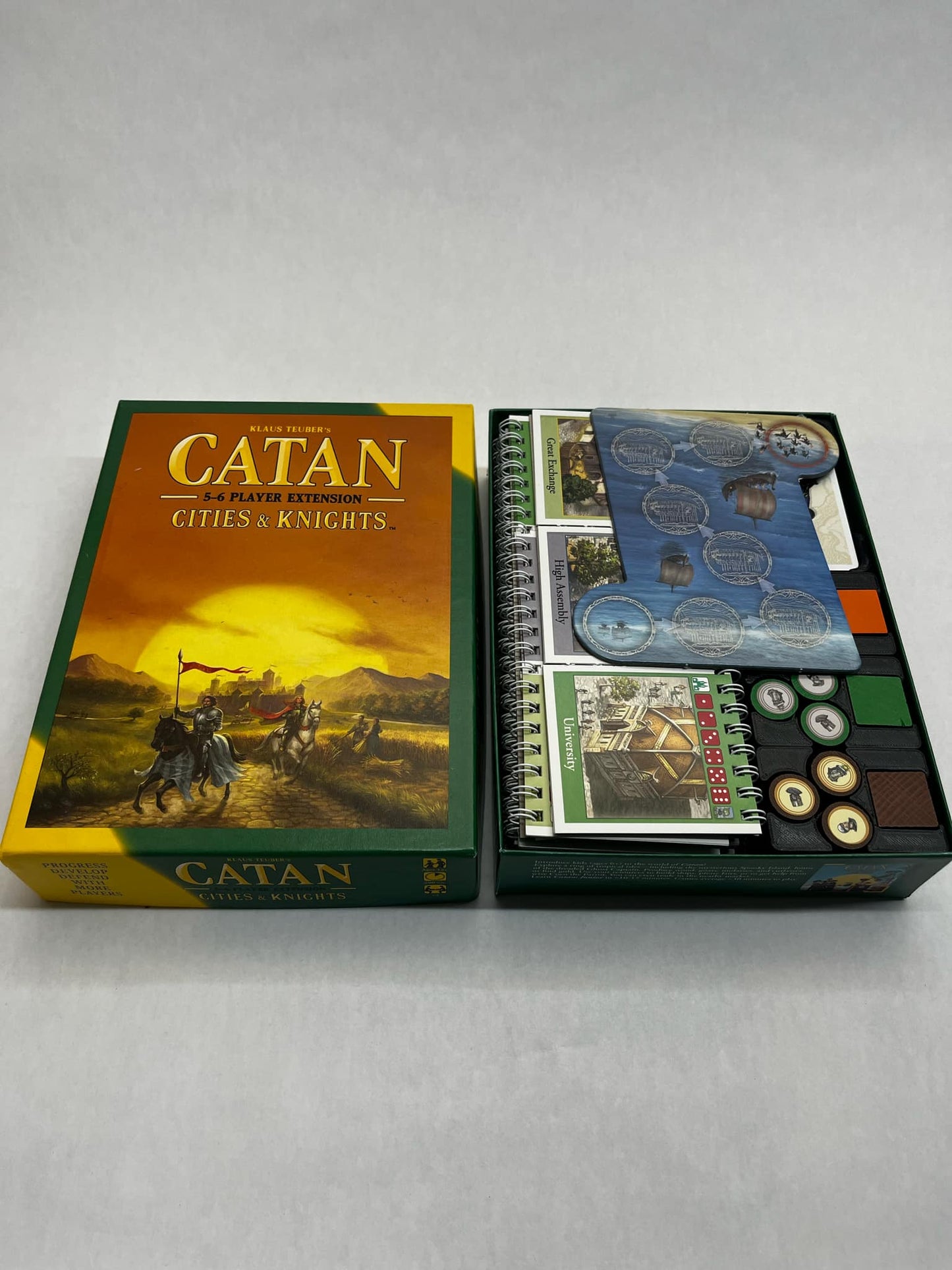 Catan Cities and Knights Game Tray Organizer – Essential Storage Solution for Board Game Enthusiasts