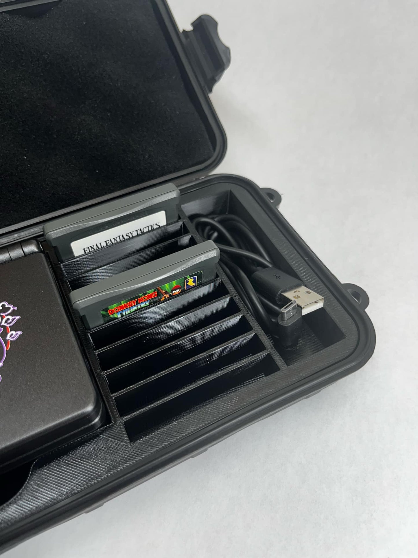 Protective Carrying Case for Gameboy Advance SP XL | SENAC LLC | Holds 13 Games + USB Charger | Protection Travel Durable Storage Solution
