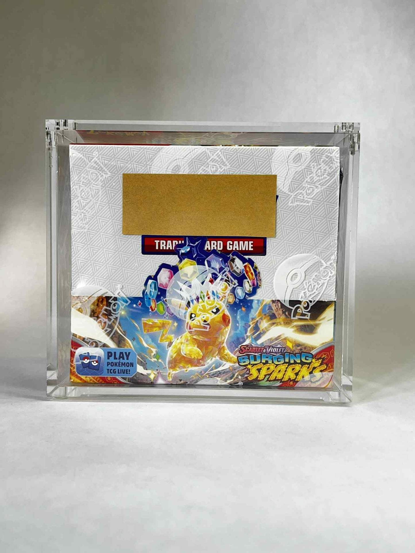 Acrylic Display Case for Standard Poke TCG & PKMN Booster Boxes – UV Protection, Stackable, Dust-Proof (Case Only)