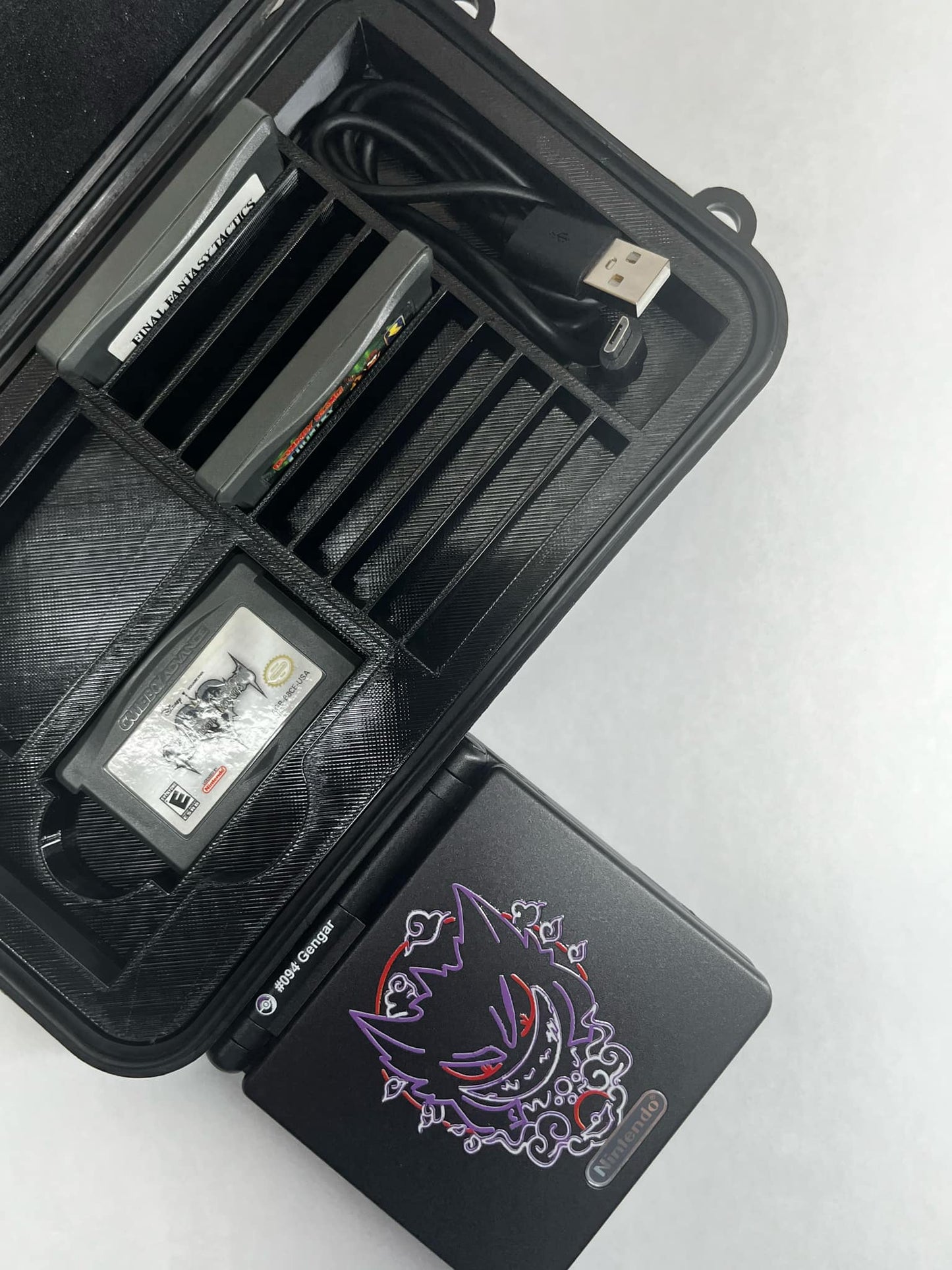 Protective Carrying Case for Gameboy Advance SP XL | SENAC LLC | Holds 13 Games + USB Charger | Protection Travel Durable Storage Solution