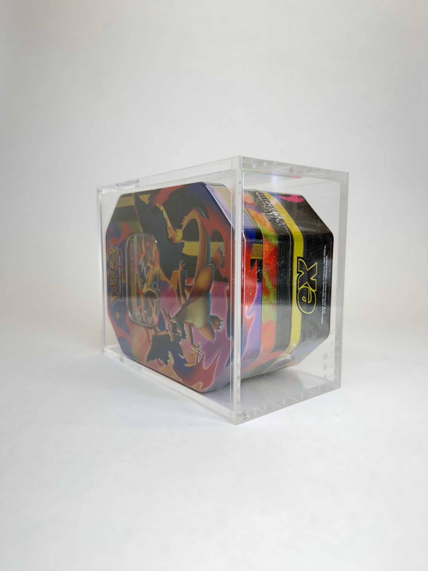 Pokémon Large Octagon EX / GX Tin Acrylic Display Case | Fits EX, GX & Modern Octagon Tins | Premium Sealed Collector Protector