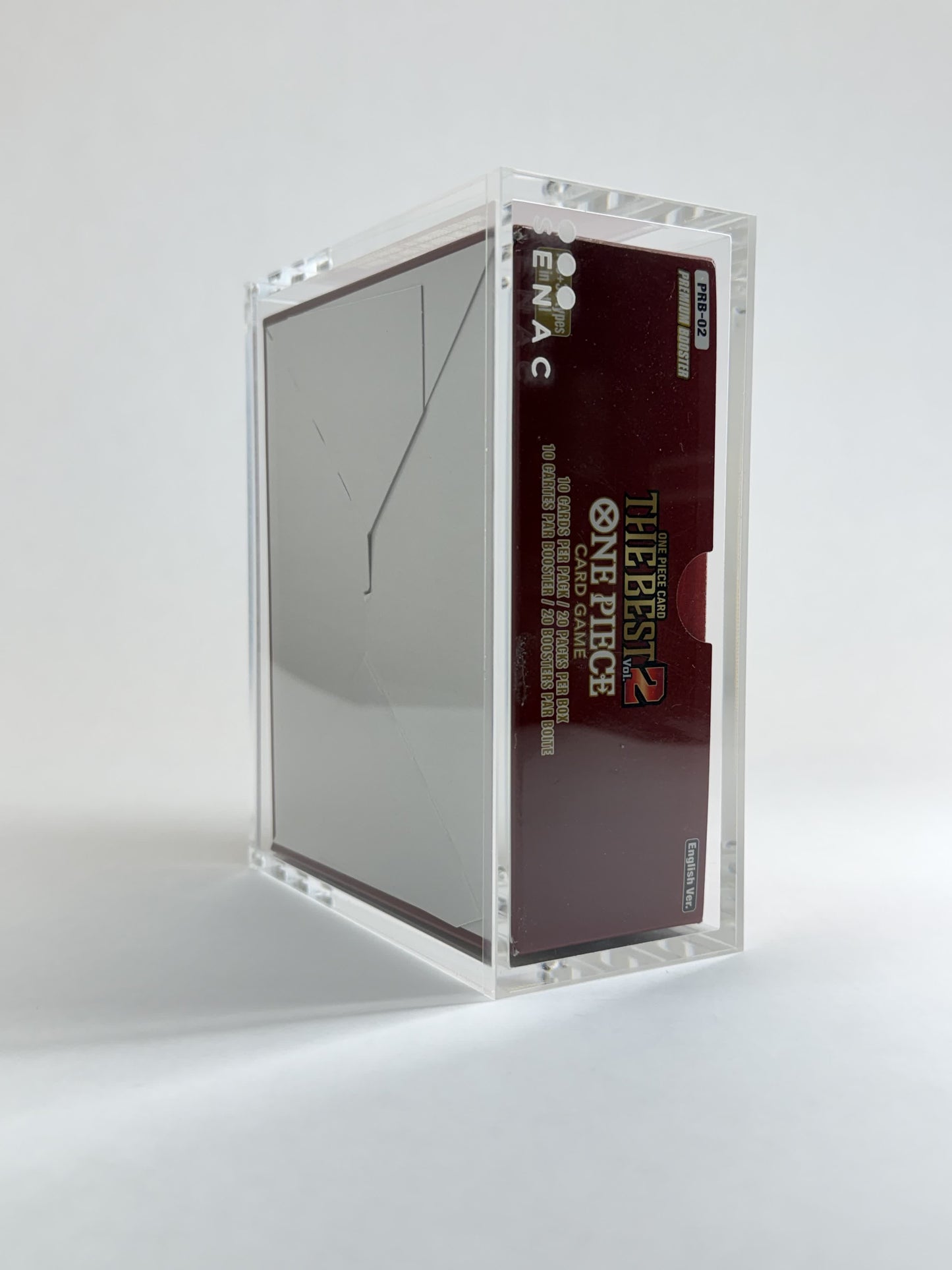 One Piece Card Game Premium Booster Box Acrylic Display Case | Fits All PRB Series Booster Boxes | 8-Magnet Lid | Premium Collector Protector