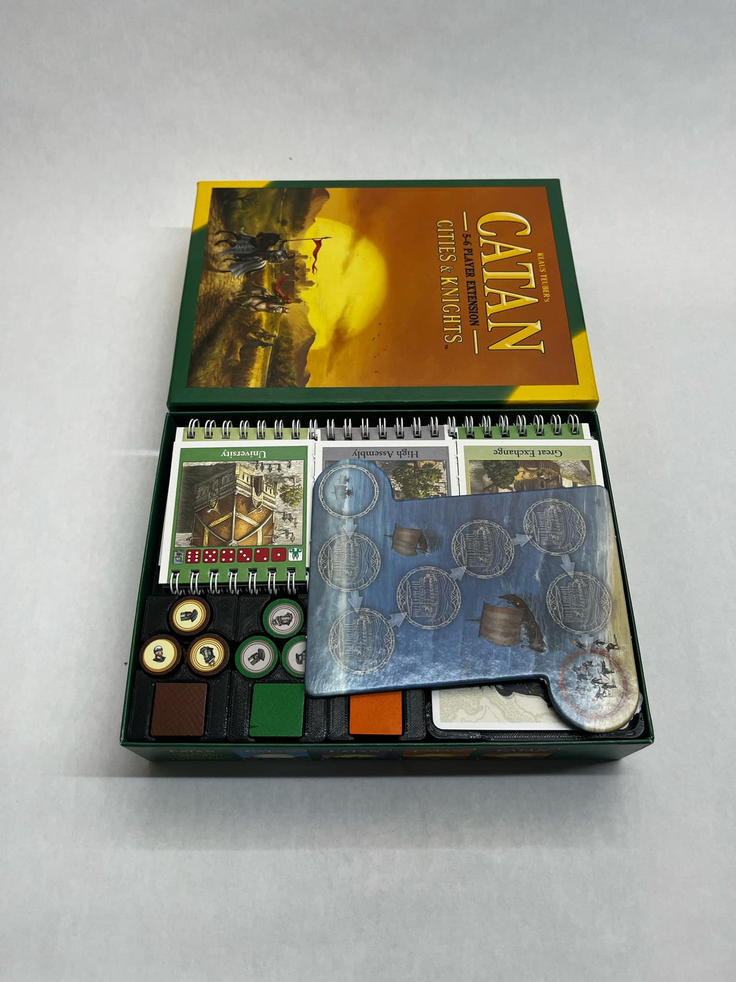 Catan Cities and Knights Game Tray Organizer – Essential Storage Solution for Board Game Enthusiasts