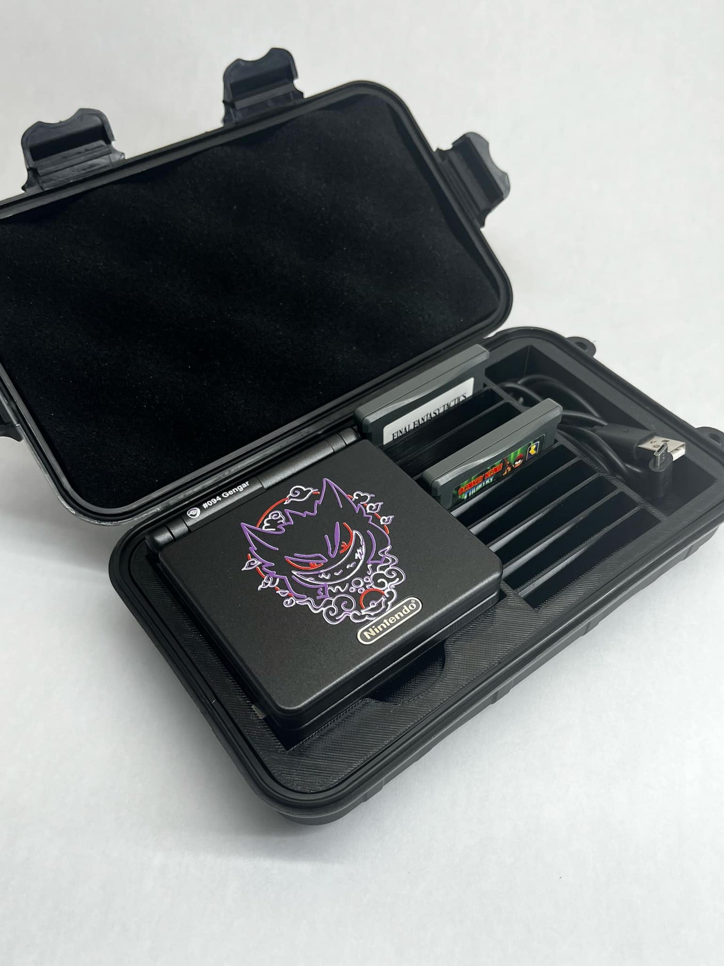 Protective Carrying Case for Gameboy Advance SP XL | SENAC LLC | Holds 13 Games + USB Charger | Protection Travel Durable Storage Solution