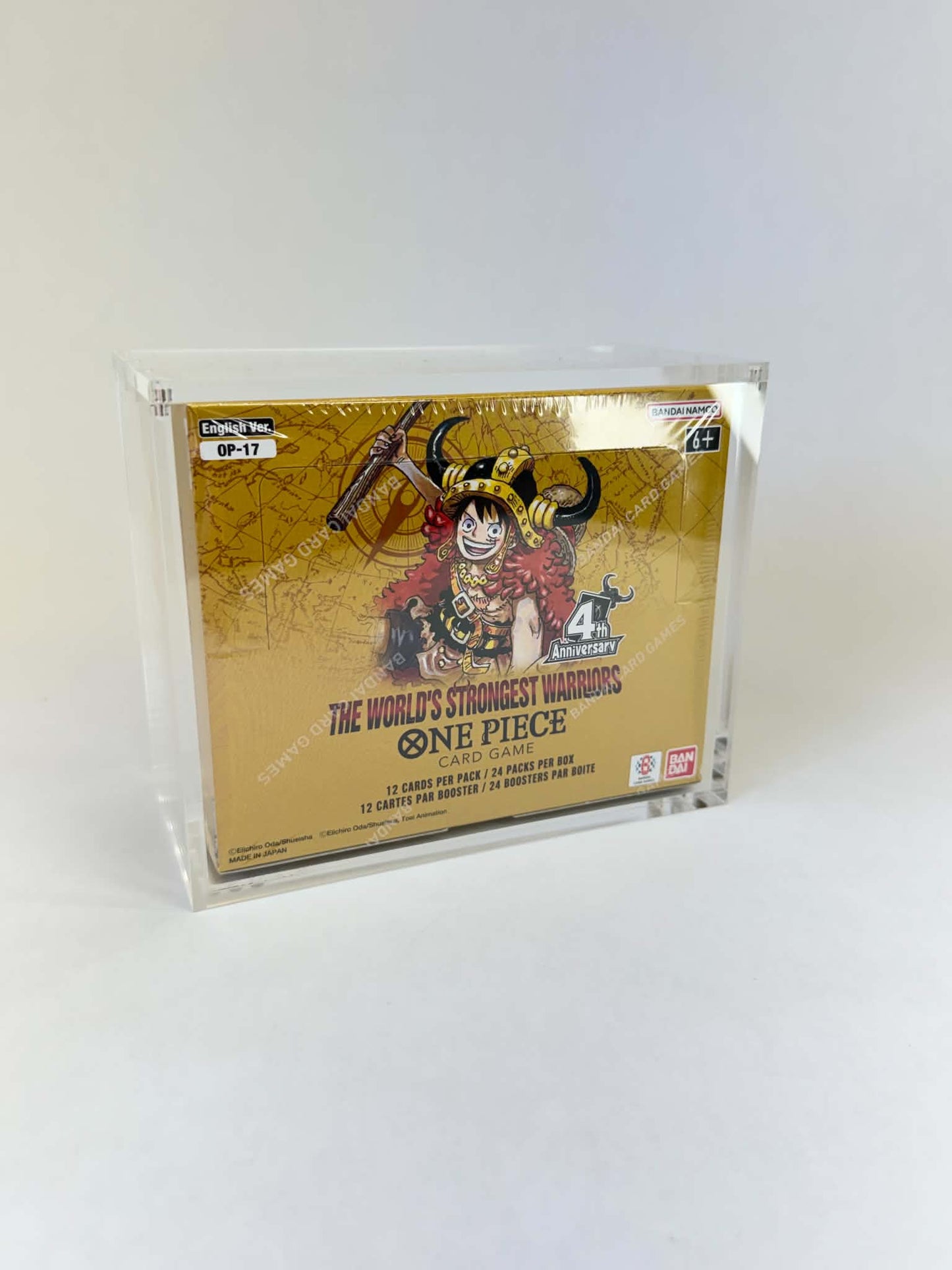 One Piece Card Game Premium Booster Box Acrylic Display Case | Fits OP04-OP17 & EB01-EB03 One Piece Booster Boxes | 8-Magnet Lid | Premium Collector Protector