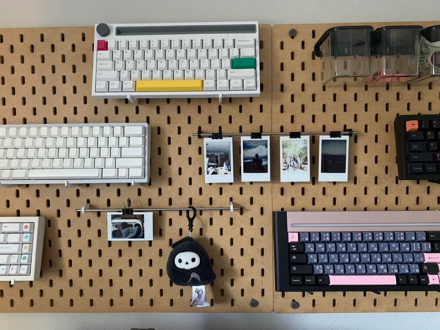 1 pair | IKEA SKADIS PEGBOARD | 25mm Large 3 Prong | Accessory Large Mechanical Keyboard Mount Holder Display