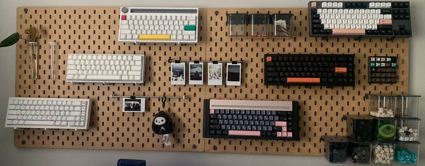 1 pair | IKEA SKADIS PEGBOARD | 25mm Large 3 Prong | Accessory Large Mechanical Keyboard Mount Holder Display