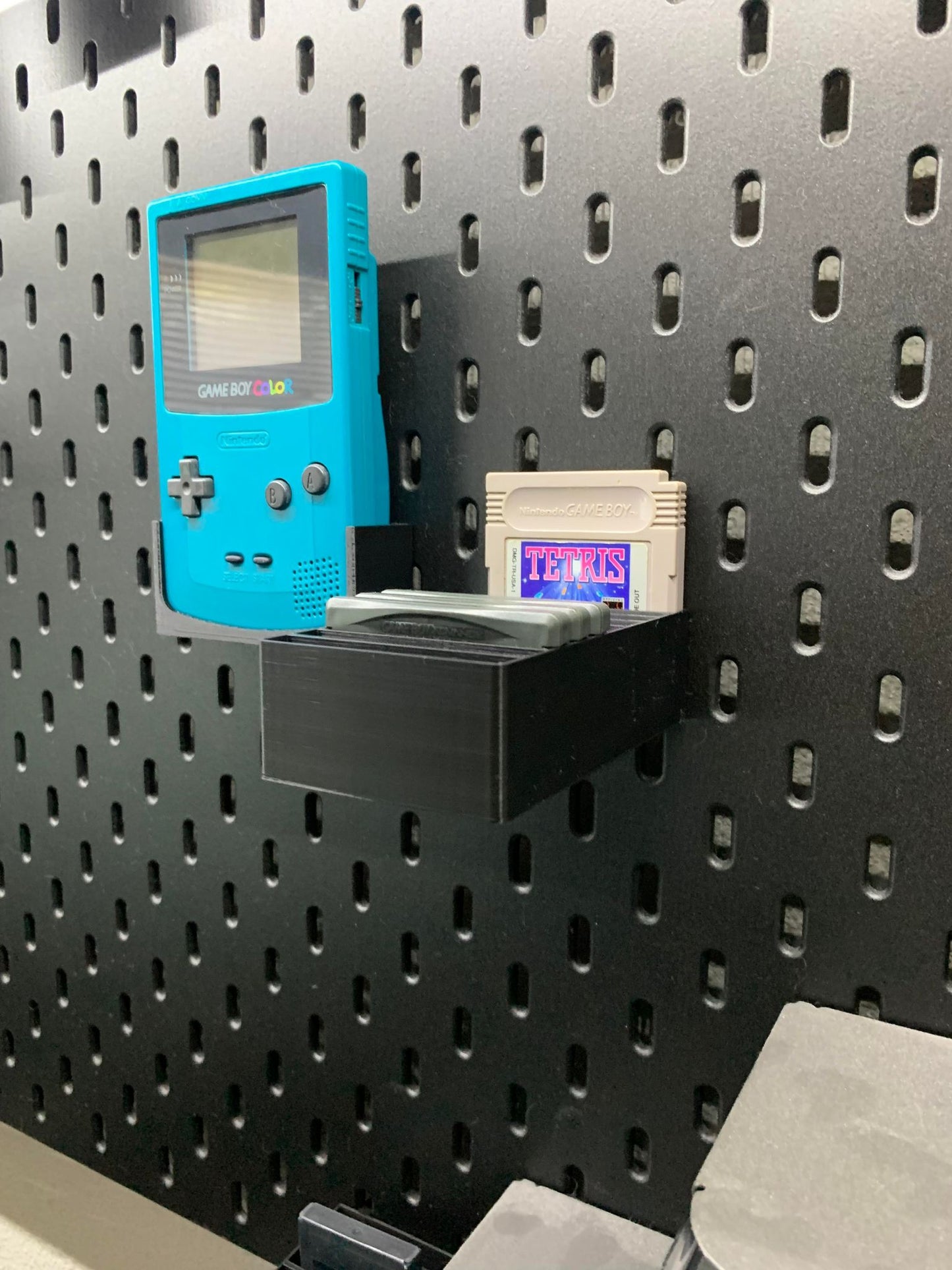 IKEA SKADIS Game Boy Cartridge (GB/GBC/GBA) | Senac LLC | Accessory Mount Pegboard Collecting Pokemon Vintage Retro Game Display Stand Classic