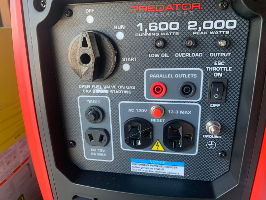 PREDATOR 2000 Watt Super Quiet Inverter Generator replacement knob