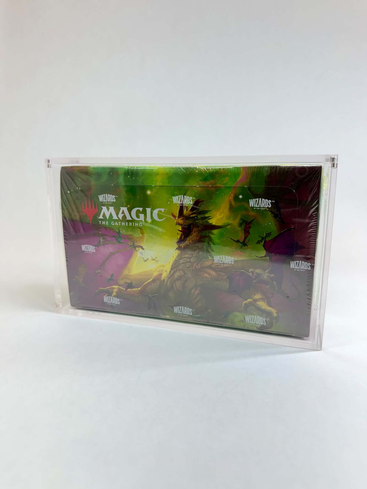 Acrylic Display Case FOR MTG Draft Booster Box | 24 Pack Magic The Gathering Draft Booster | Commander Masters | 4-Magnet Lid | UV