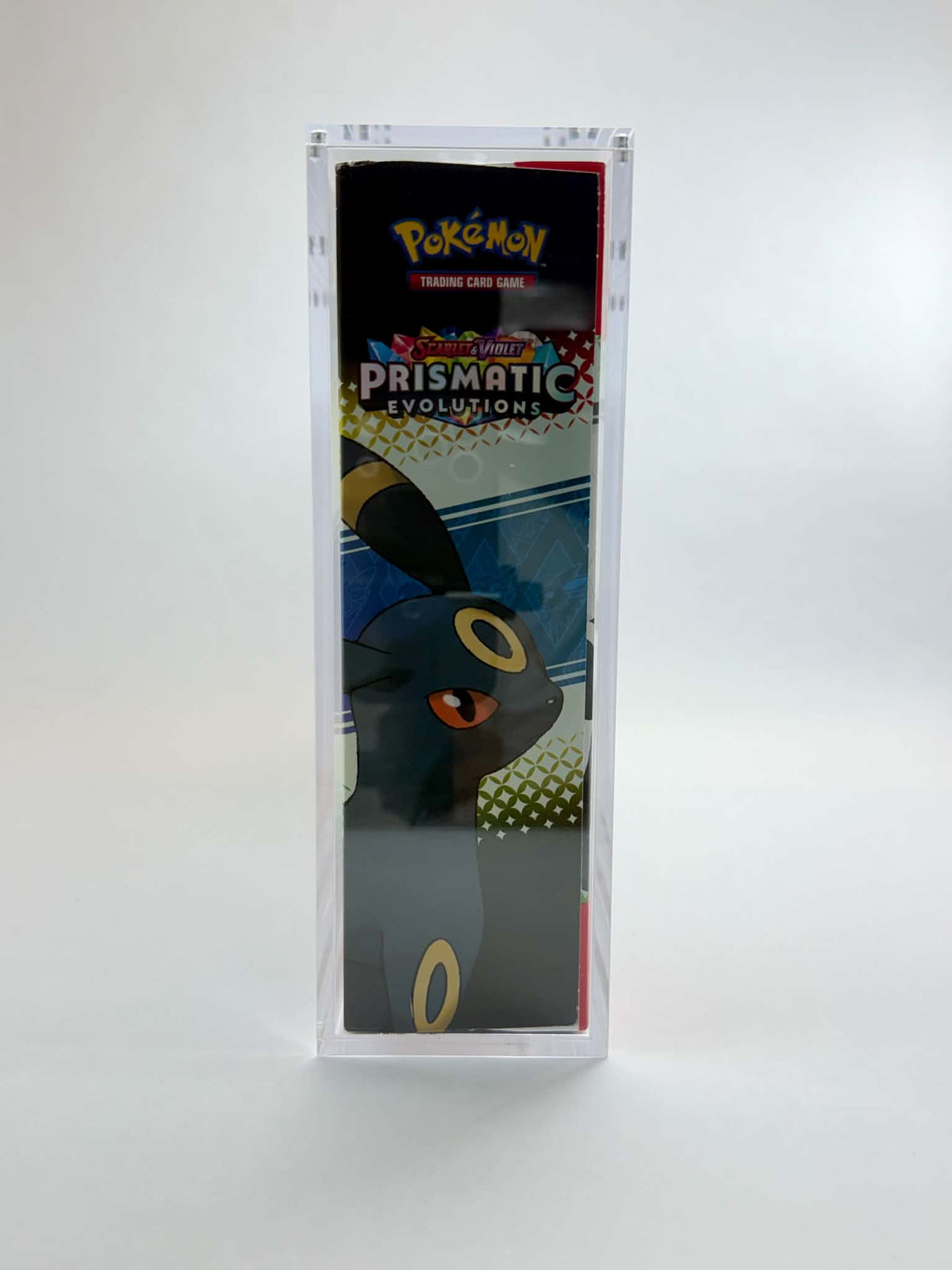 Acrylic Display Case FOR Pokémon Prismatic Evolutions Premium Figure Collection | Espeon Umbreon | 6-Magnet Lid | Sealed Protector