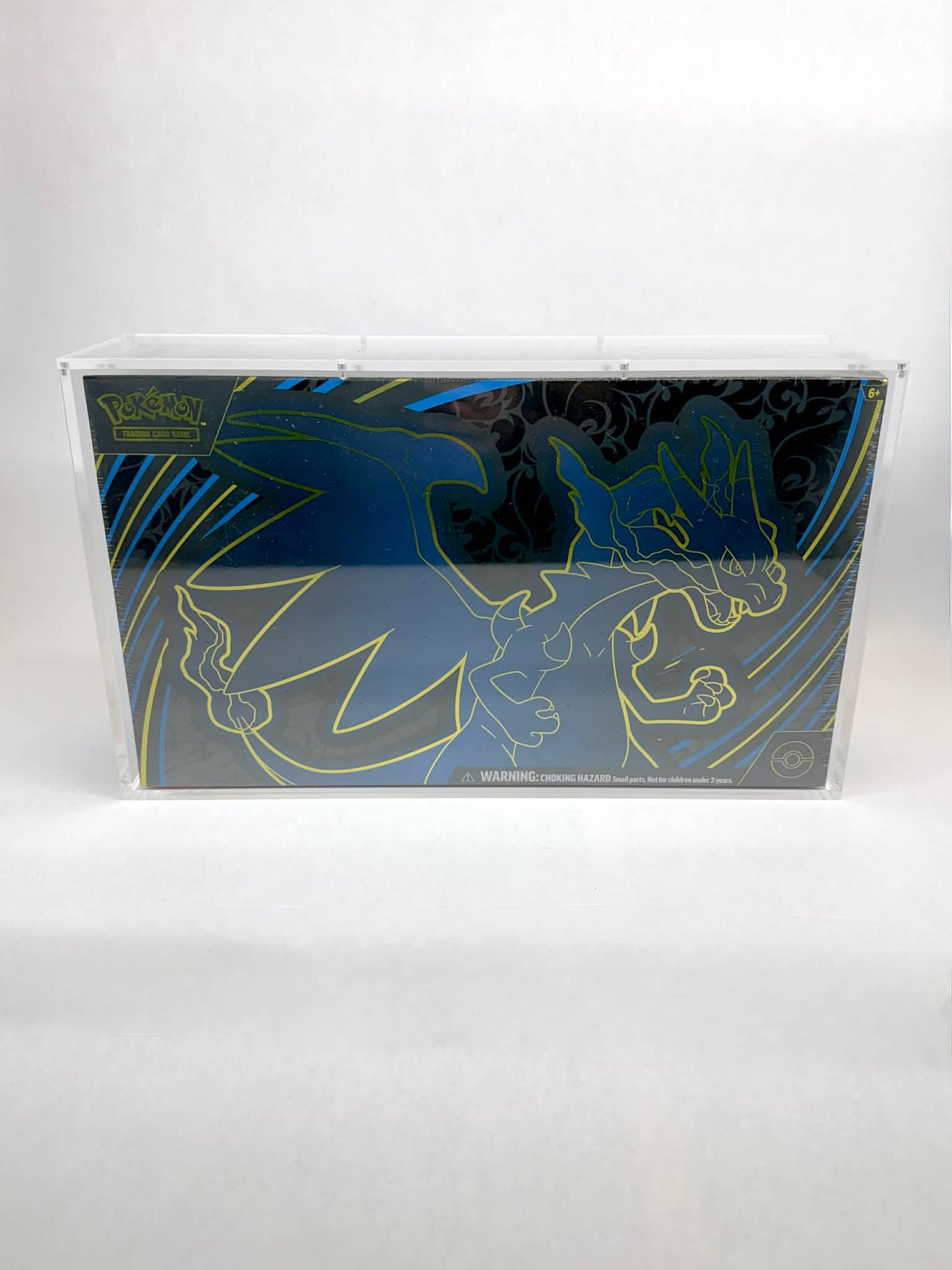 PREMIUM ACRYLIC DISPLAY CASE FOR CHARIZARD EX UPC | 99%+ UV PROTECTION | 8 NEODYMIUM MAGNET LID | COLLECTOR GRADE