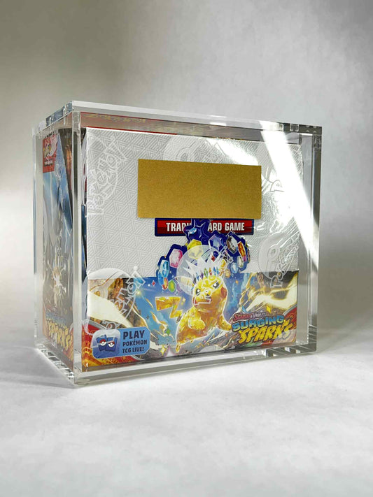 Acrylic Display Case for Standard Poke TCG & PKMN Booster Boxes – UV Protection, Stackable, Dust-Proof (Case Only)