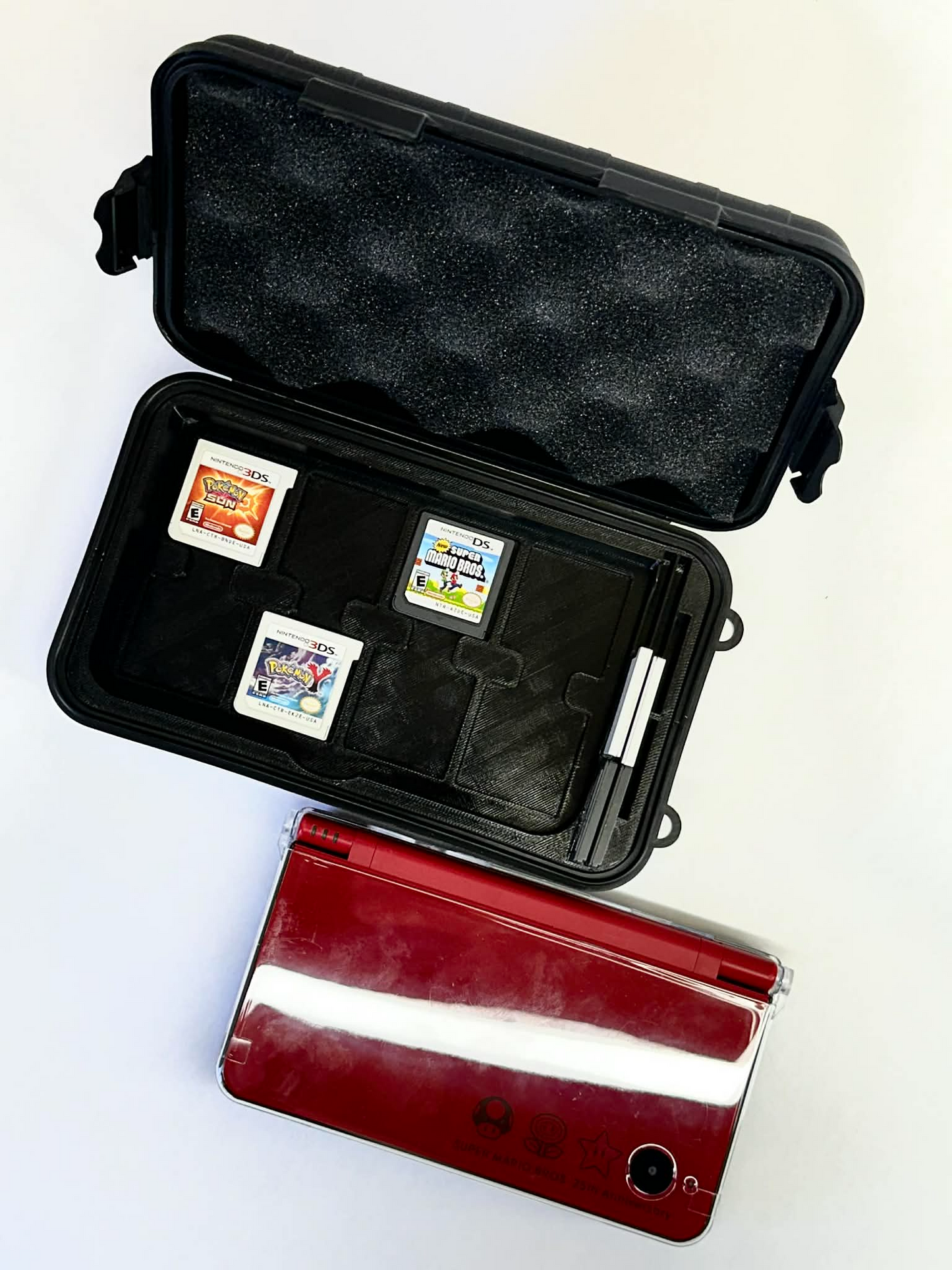 Nintendo DSi XL Carrying Case – 17 Game Capacity (16 Cartridges + 1 Console Slot) – Travel Storage for DSi XL/LL, Shock-Absorbing & Custom Made by SENAC LLC
