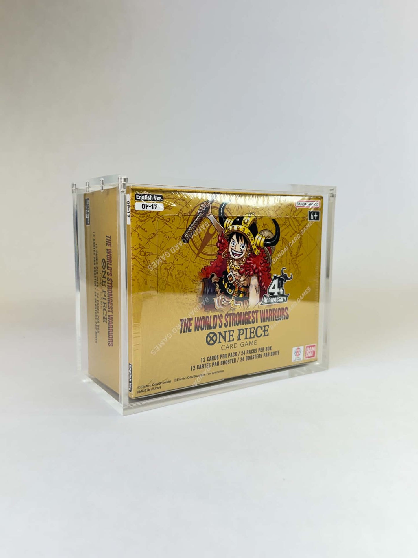 One Piece Card Game Premium Booster Box Acrylic Display Case | Fits OP04-OP17 & EB01-EB03 One Piece Booster Boxes | 8-Magnet Lid | Premium Collector Protector