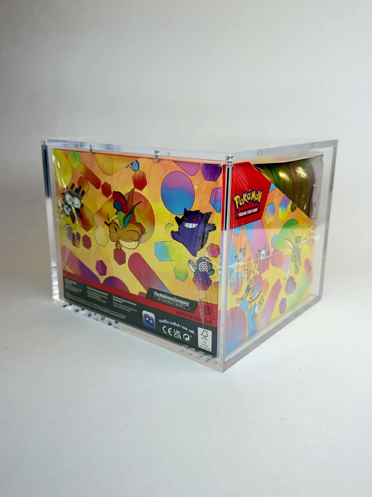 Acrylic Display Case FOR Pokémon Mini Tin Sealed Retail Case | Factory Sealed Mini Tin Display | 8-Magnet Lid | UV Sealed Protector