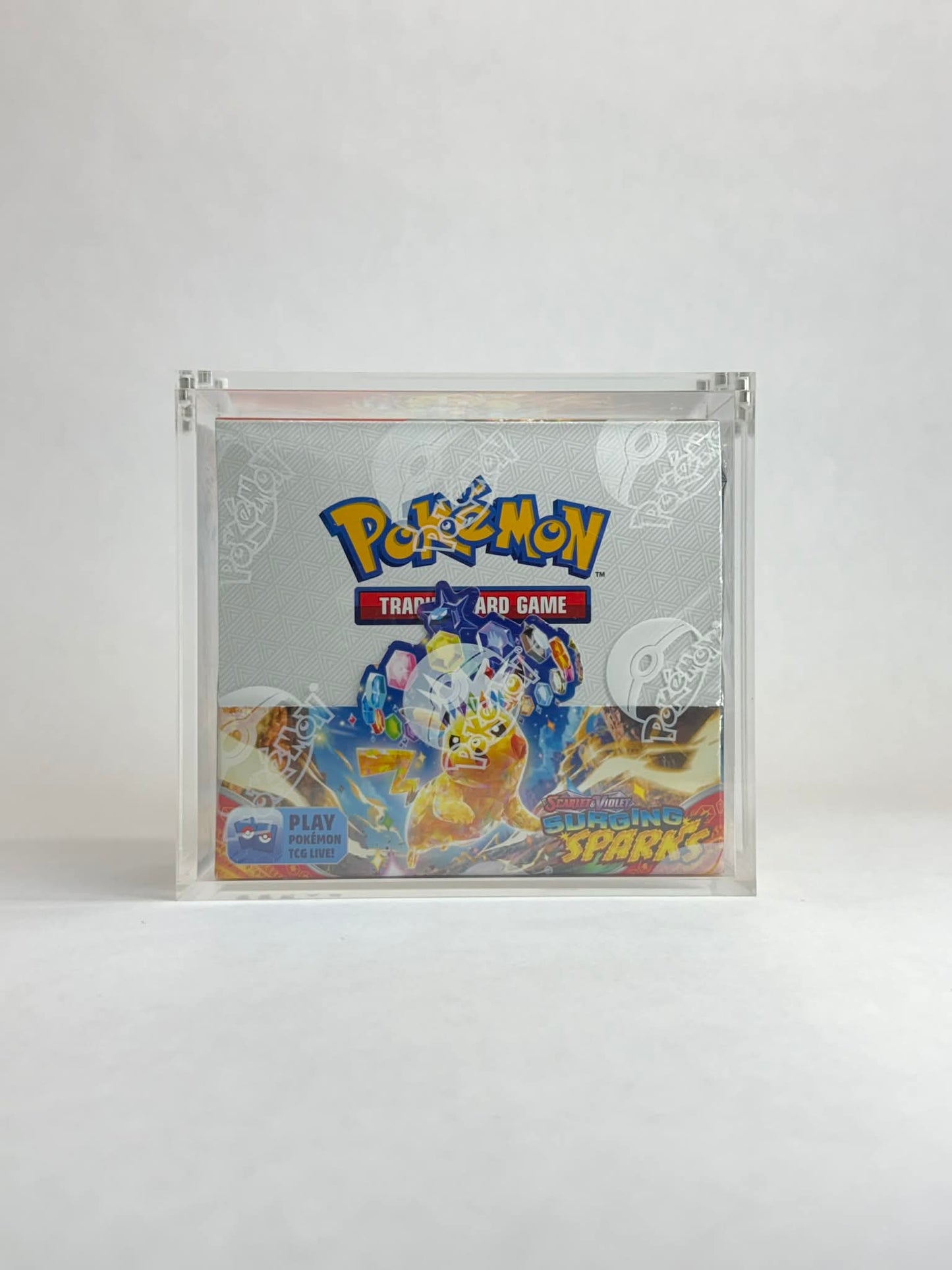 Acrylic Booster Box Display Case for Pokémon TCG – UV Resistant Clear Acrylic, Magnetic Closure, Sealed Box Protection