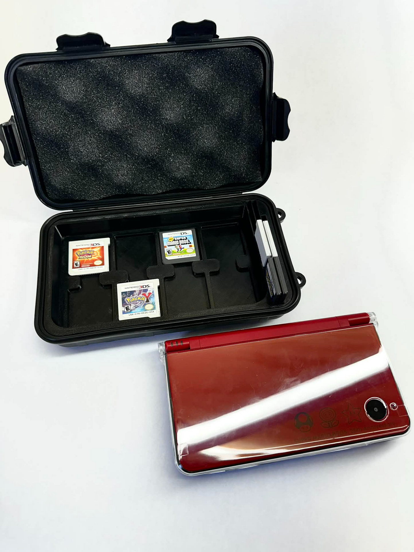 Nintendo DSi XL Carrying Case – 17 Game Capacity (16 Cartridges + 1 Console Slot) – Travel Storage for DSi XL/LL, Shock-Absorbing & Custom Made by SENAC LLC