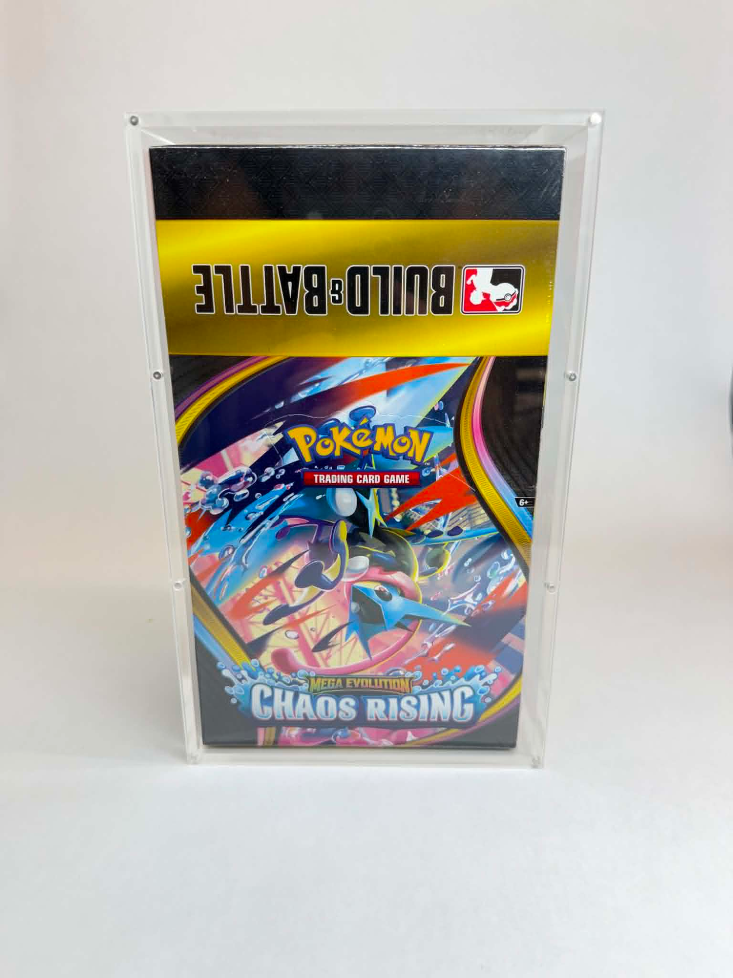 Acrylic Display Case FOR Pokémon Build & Battle Sealed Case | Fits 10-Unit Build & Battle Distribution Case | 8-Magnet Lid