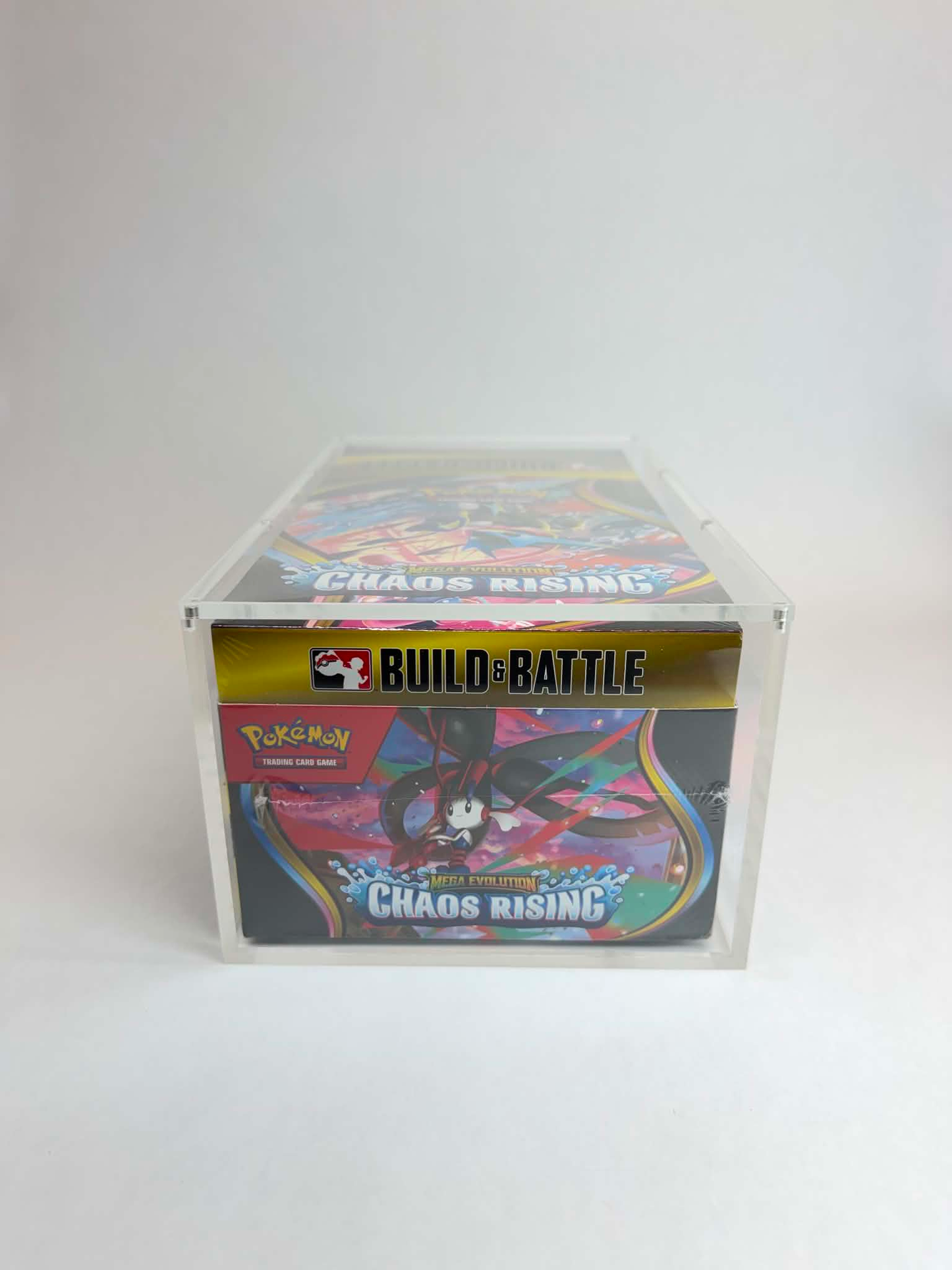 Acrylic Display Case FOR Pokémon Build & Battle Sealed Case | Fits 10-Unit Build & Battle Distribution Case | 8-Magnet Lid