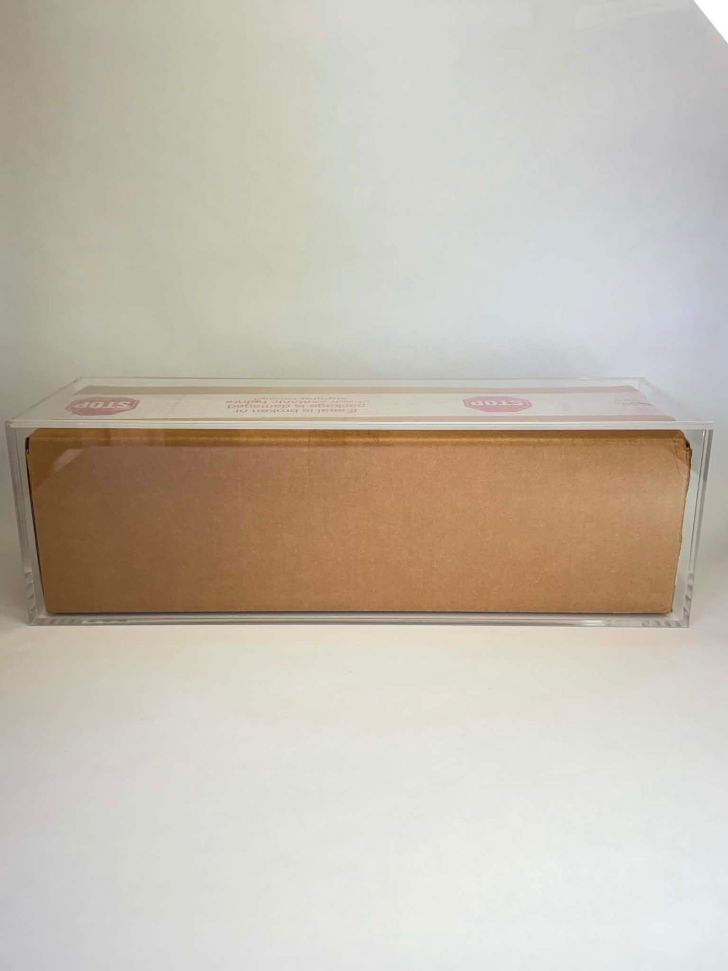 Acrylic Display Case FOR Pokémon Factory Sealed Booster Box Case | Fits 6-Box Distribution Case STOP Tape | Sliding Lid | Sealed Collector Protector
