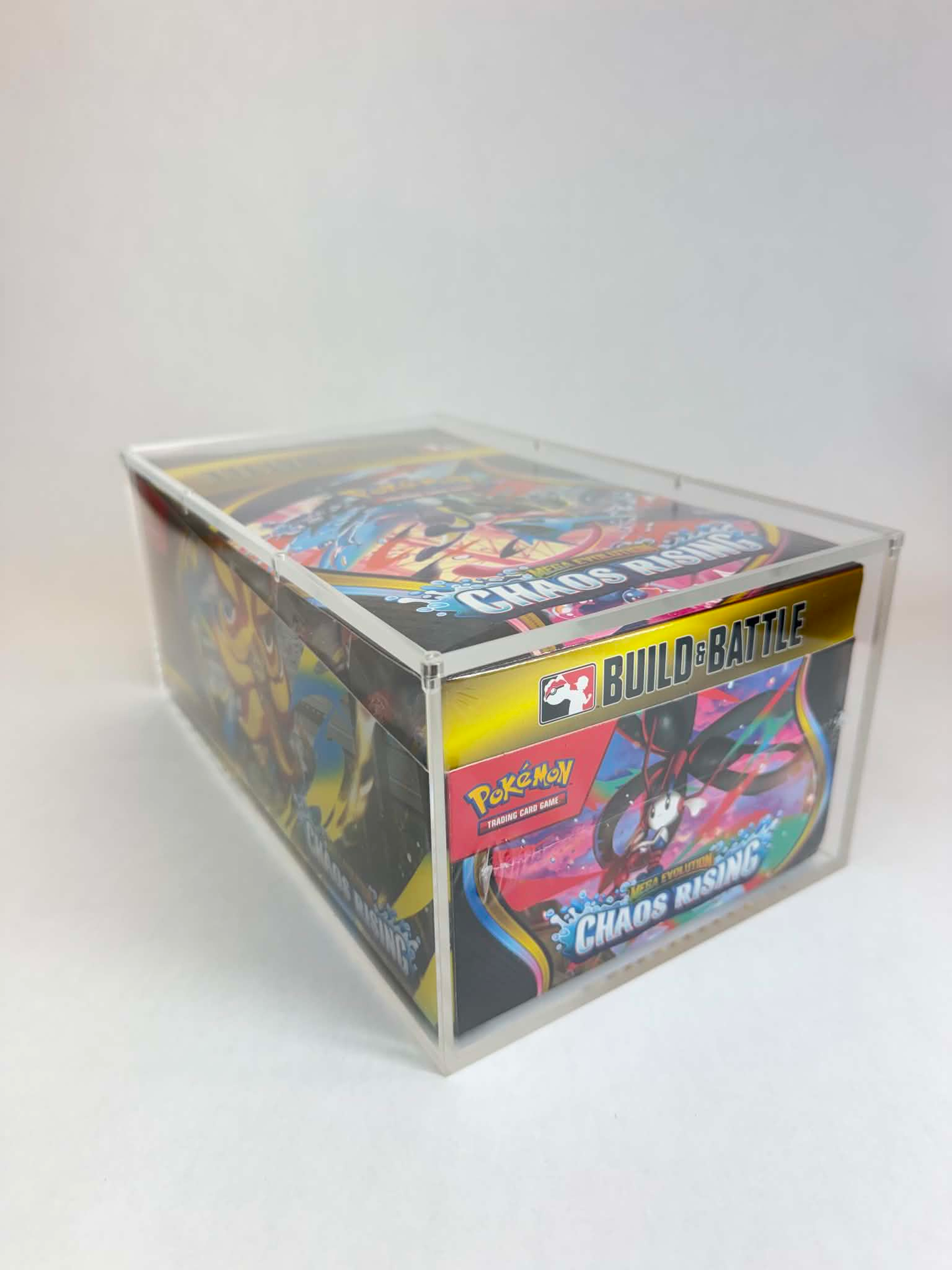 Acrylic Display Case FOR Pokémon Build & Battle Sealed Case | Fits 10-Unit Build & Battle Distribution Case | 8-Magnet Lid