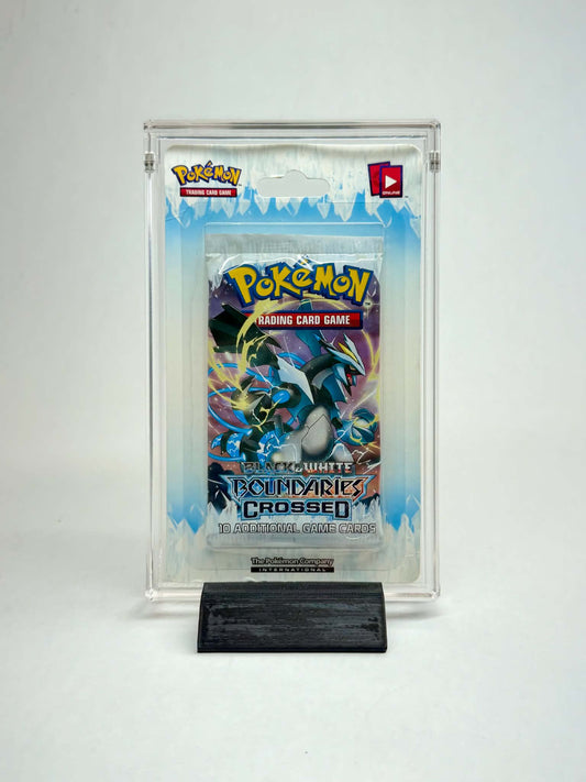 Acrylic Display Case FOR Pokémon Short Blister Pack | Black & White Era | Boundaries Crossed Plasma Storm | U-Shape Lid | Stand Included