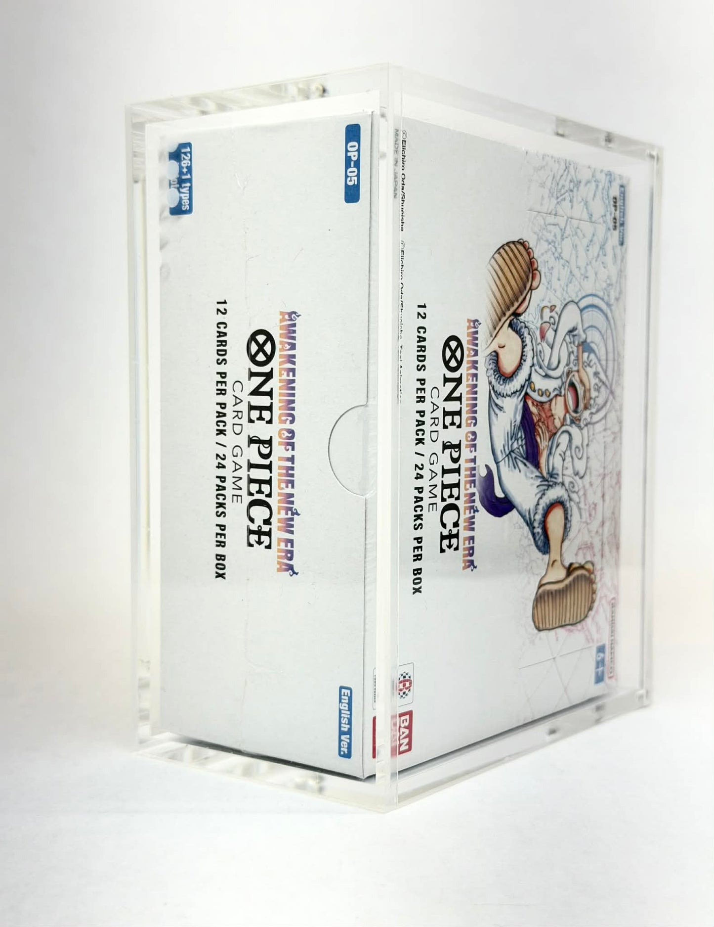 One Piece OP05 Awakening of the New Era Booster Box Acrylic Display Case UV Protection