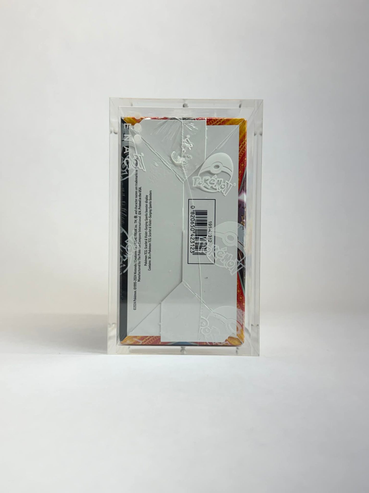 Acrylic Booster Box Display Case for Pokémon TCG – UV Resistant Clear Acrylic, Magnetic Closure, Sealed Box Protection