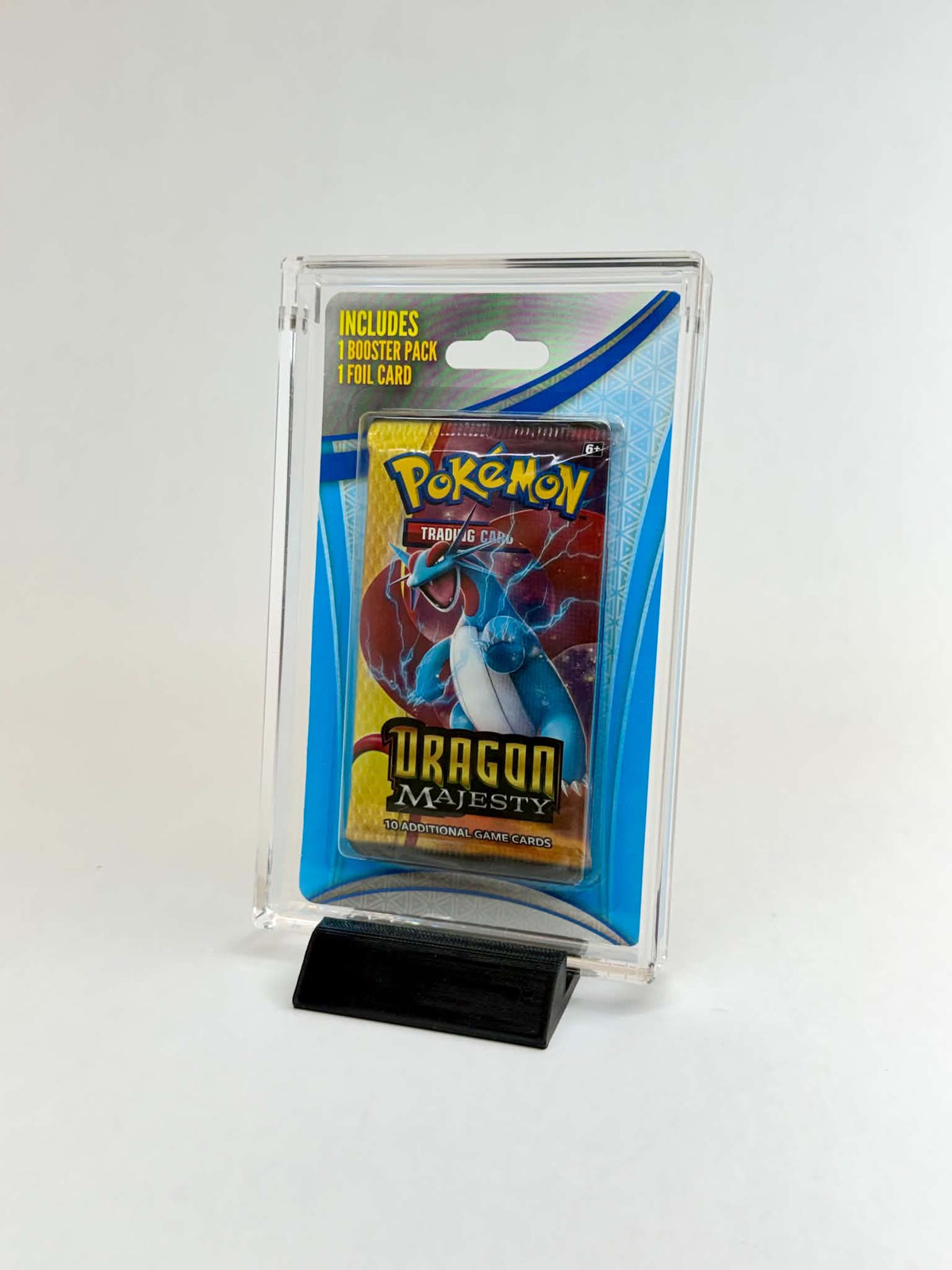 Acrylic Display Case FOR Pokémon 3rd Party Blister | 1 Pack + 1 Promo | Evolving Skies Unbroken Bonds Dragon Majesty | Stand Included