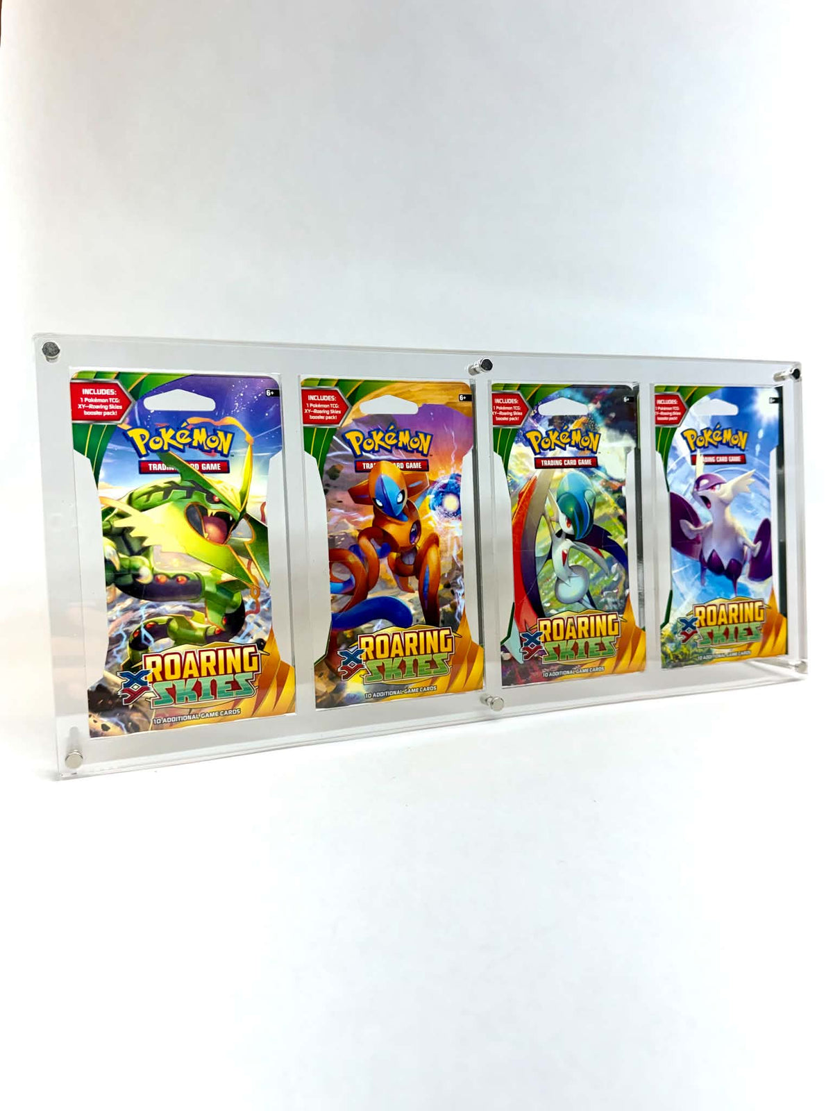 Pokémon Sleeved Blister Art Set Acrylic Display Case | Fits 4x Sleeved Blisters | Bolt-Secured | Dual Display | 99% UV