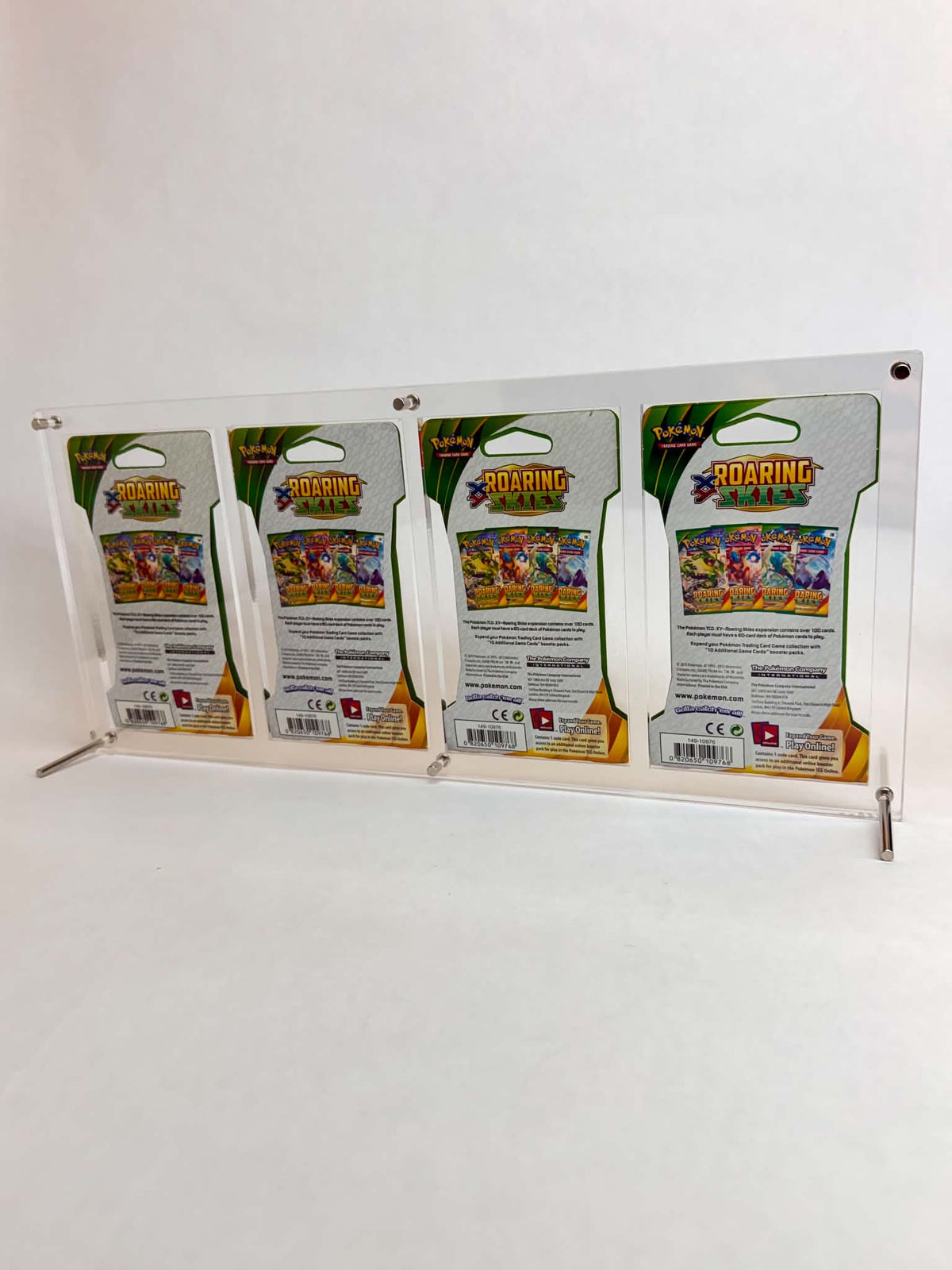 Pokémon Sleeved Blister Art Set Acrylic Display Case | Fits 4x Sleeved Blisters | Bolt-Secured | Dual Display | 99% UV