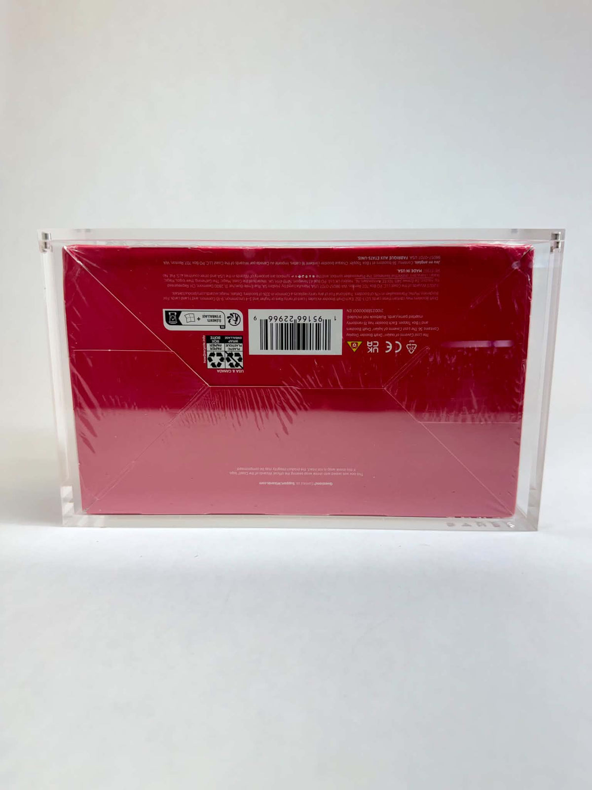 Acrylic Display Case FOR MTG Draft Booster Box | 36 Pack Magic The Gathering Draft Booster | Ixalan | 4-Magnet Lid | UV Protective