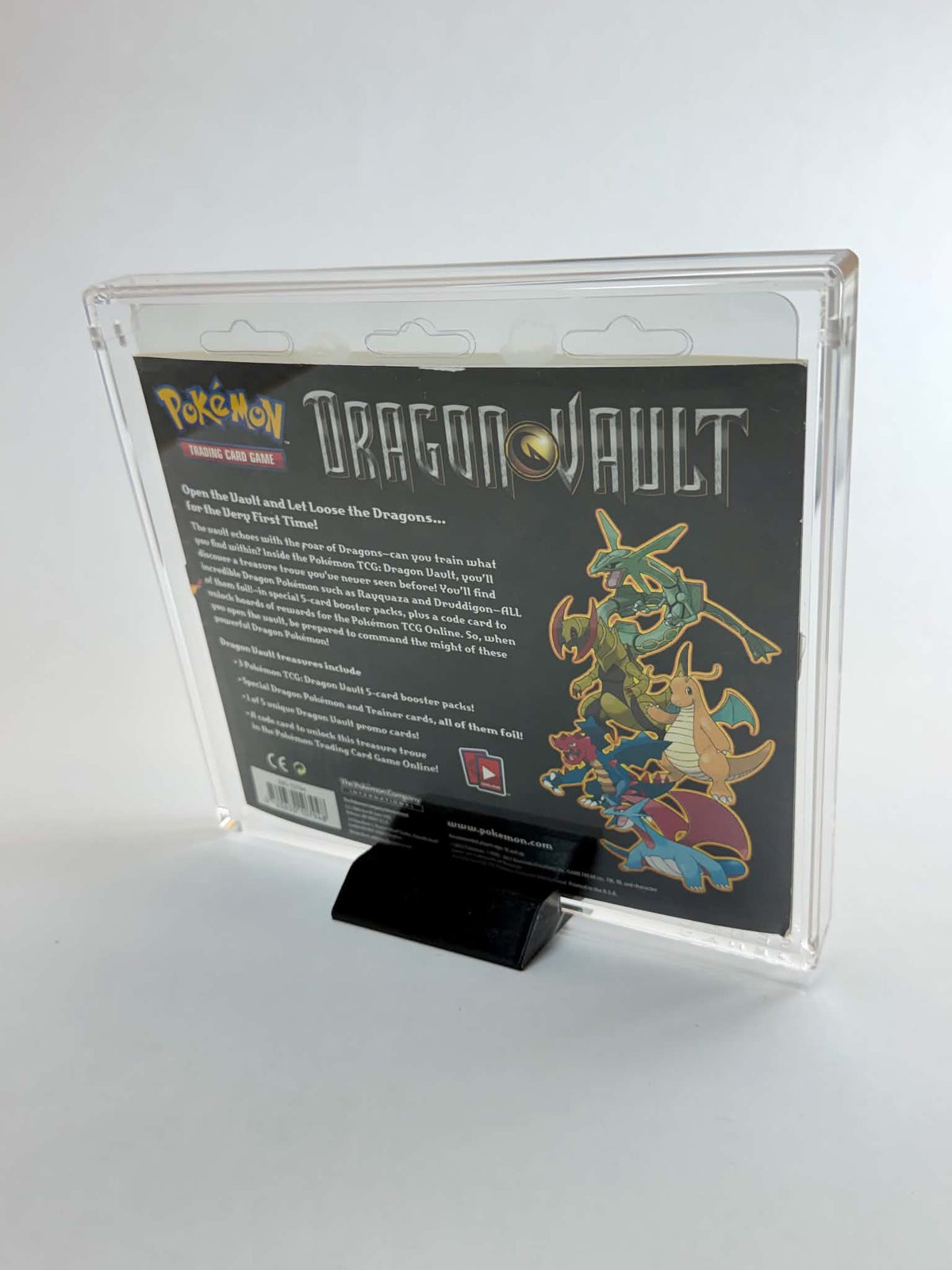 Acrylic Display Case FOR Pokémon Sleeved 3-Pack Blister | Black & White XY Era | Dragons Exalted | U-Shape Lid | Stand Included