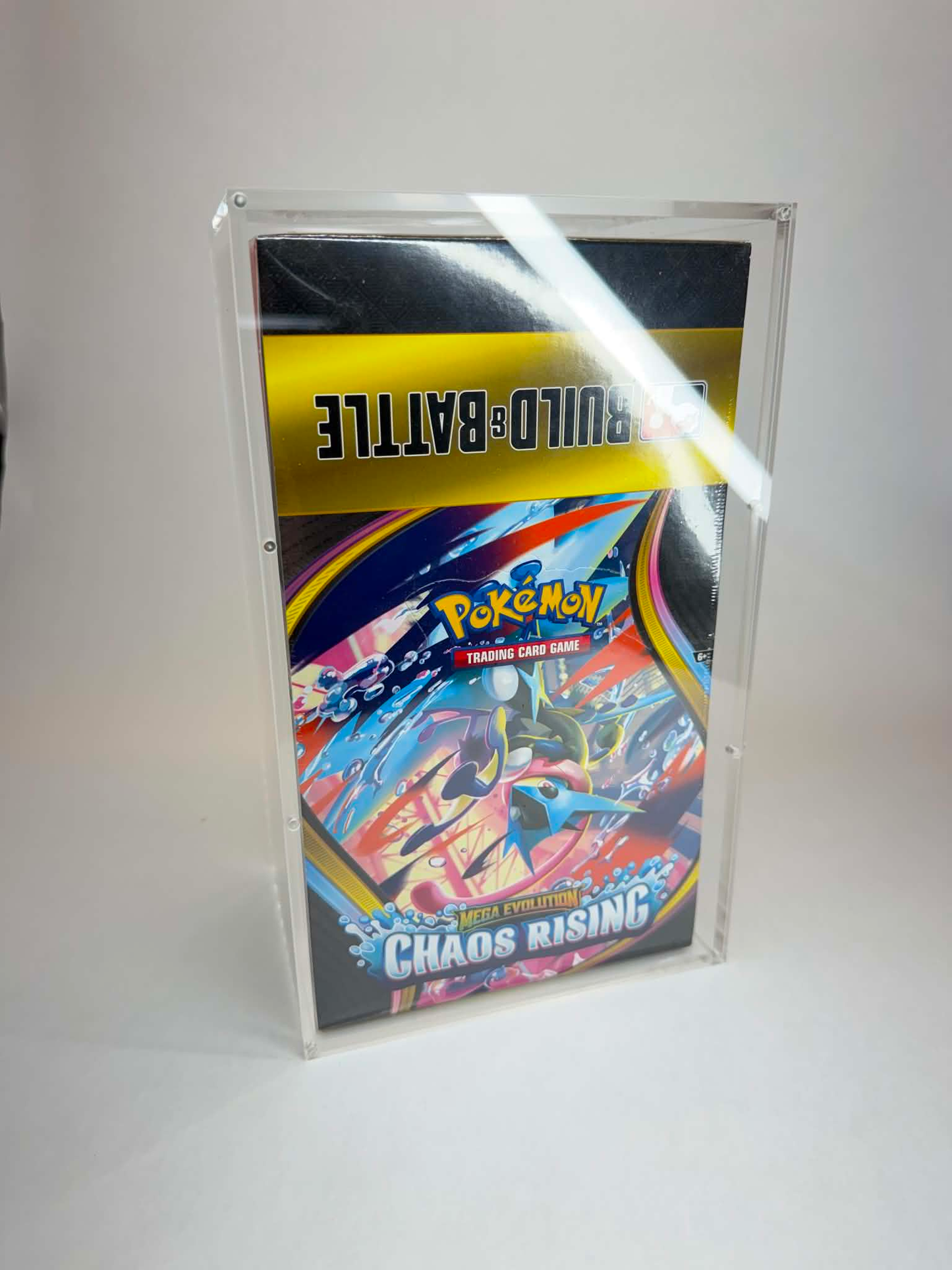 Acrylic Display Case FOR Pokémon Build & Battle Sealed Case | Fits 10-Unit Build & Battle Distribution Case | 8-Magnet Lid