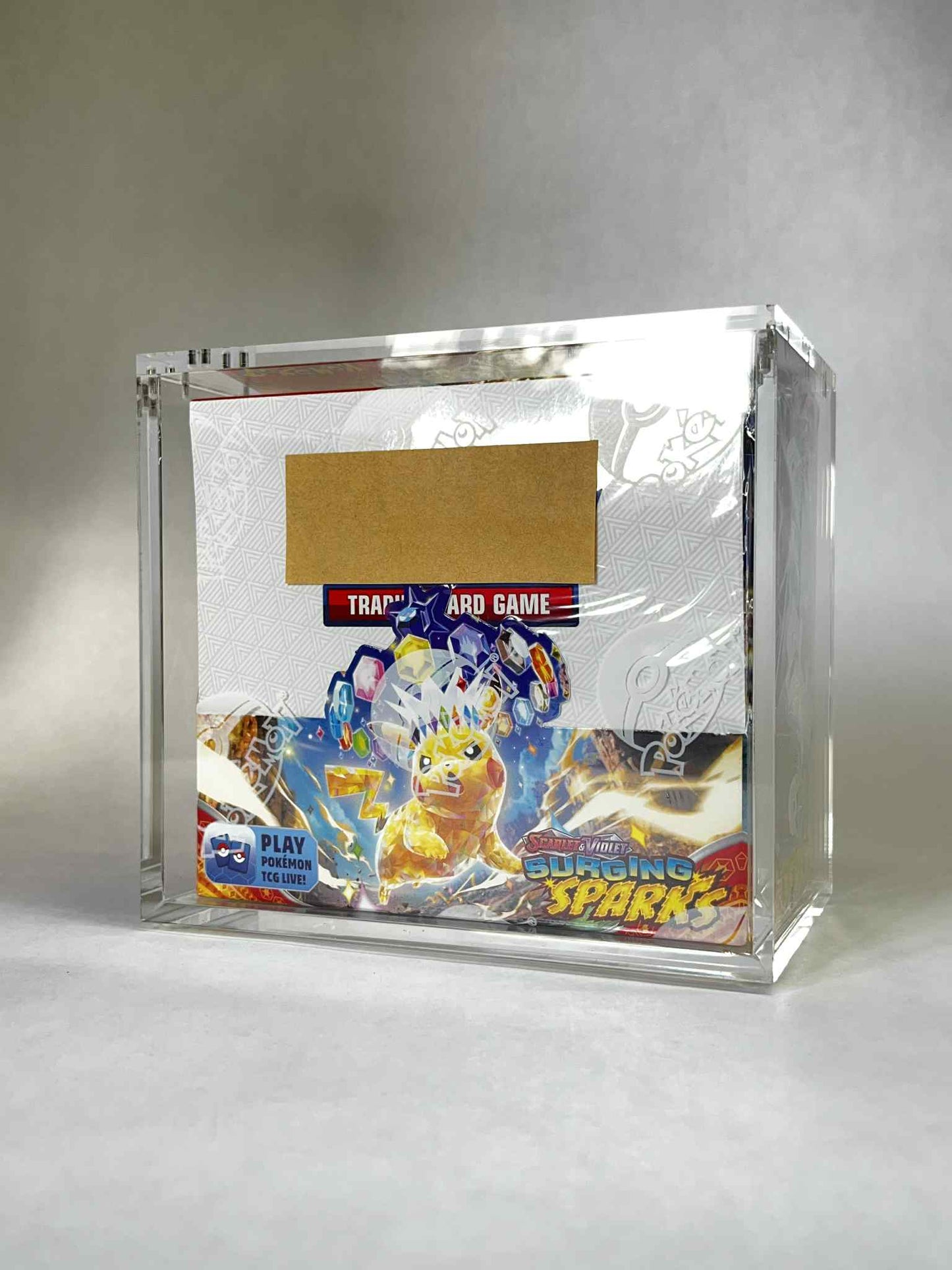 Acrylic Display Case for Standard Poke TCG & PKMN Booster Boxes – UV Protection, Stackable, Dust-Proof (Case Only)