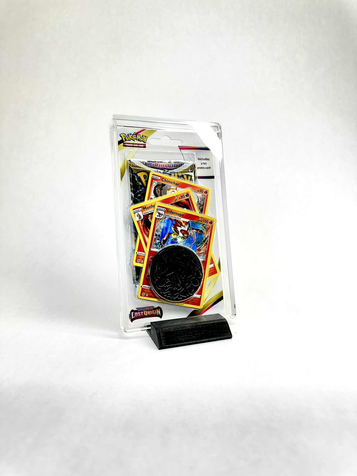 Pokémon TCG Blister Acrylic Case (For 1-Pack w/ 3x Promo & Coin) | Premium Protection & Display