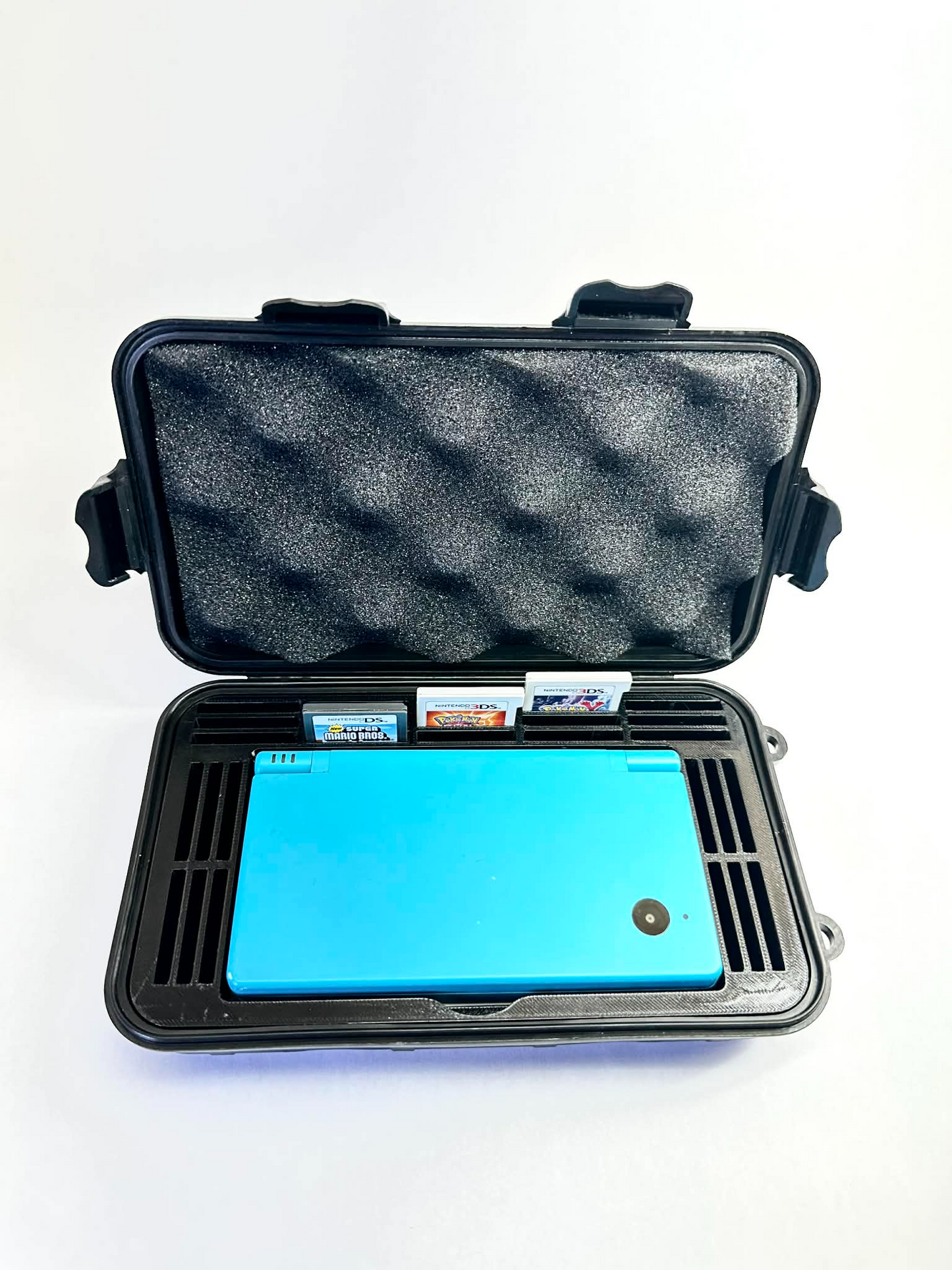 Nintendo DSi Carrying Case – 34 Game Capacity (33 Cartridges + 1 Console Slot) – Travel Storage for DSi Non-XL, Shock-Absorbing & Custom 3D Printed by SENAC LLC