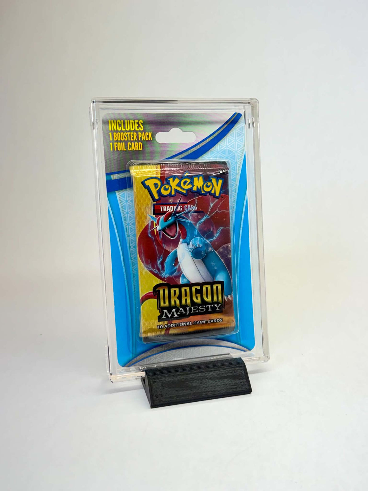 Acrylic Display Case FOR Pokémon 3rd Party Blister | 1 Pack + 1 Promo | Evolving Skies Unbroken Bonds Dragon Majesty | Stand Included