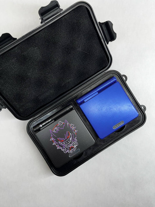 Dual Gameboy Advance SP Case | Holds 2 Consoles + 4 Games + Charger | SENAC LLC | Durable Travel Storage