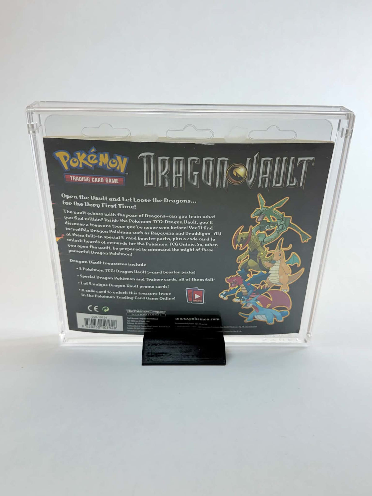 Acrylic Display Case FOR Pokémon Sleeved 3-Pack Blister | Black & White XY Era | Dragons Exalted | U-Shape Lid | Stand Included
