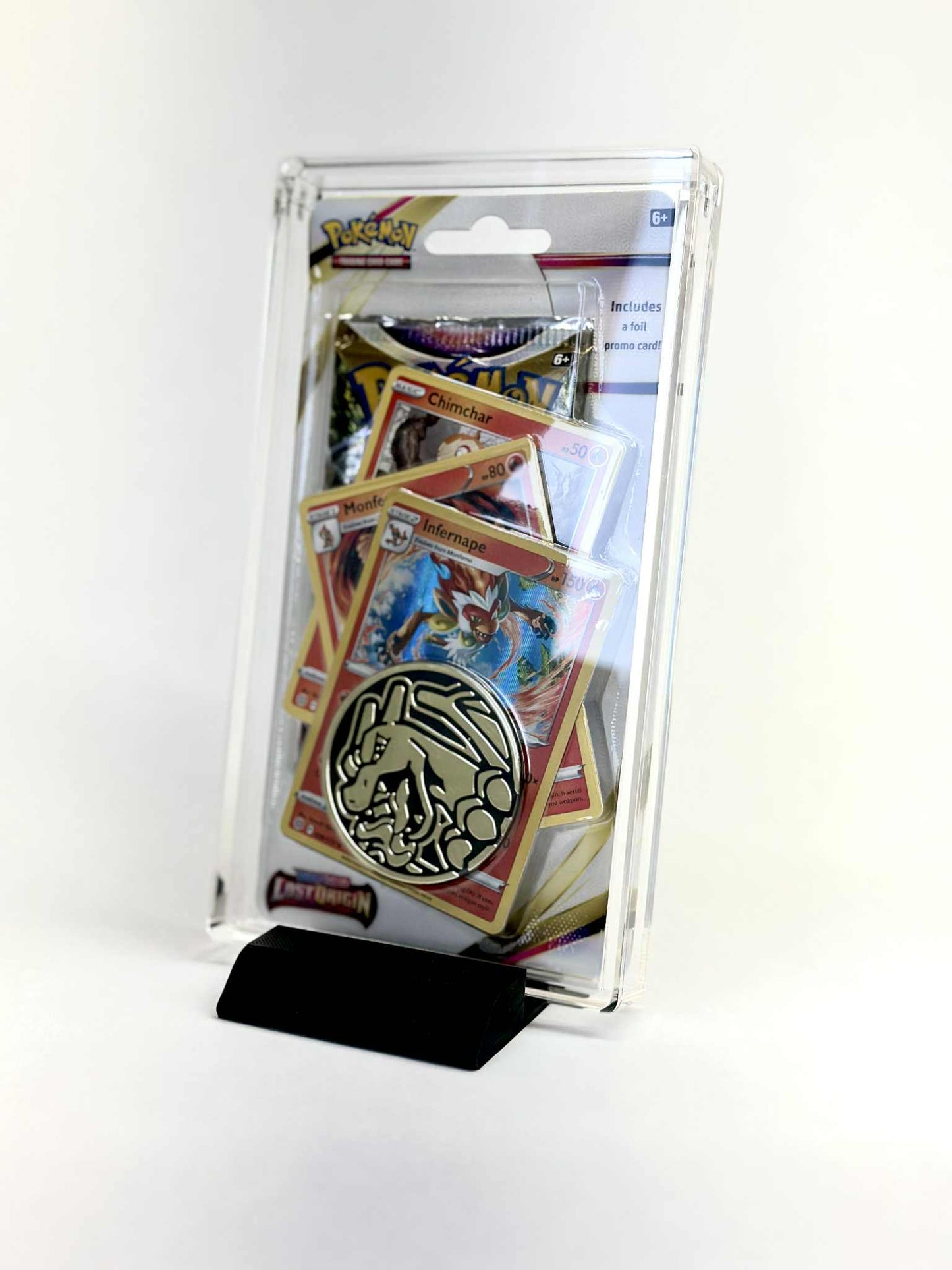 Pokémon TCG Blister Acrylic Case (For 1-Pack w/ 3x Promo & Coin) | Premium Protection & Display